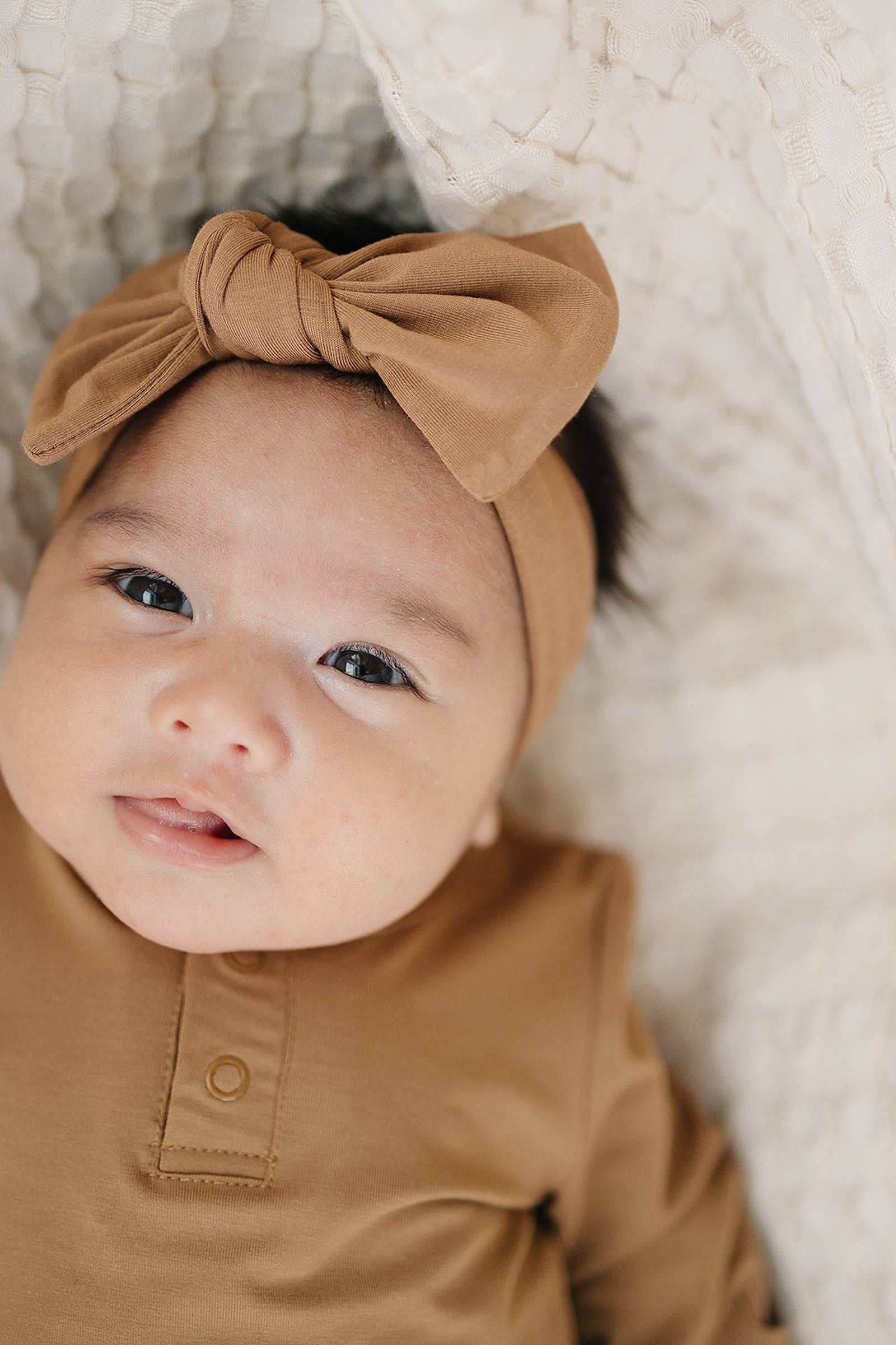 Baby Girl Mustard Head Wrap, Bamboo, Baby