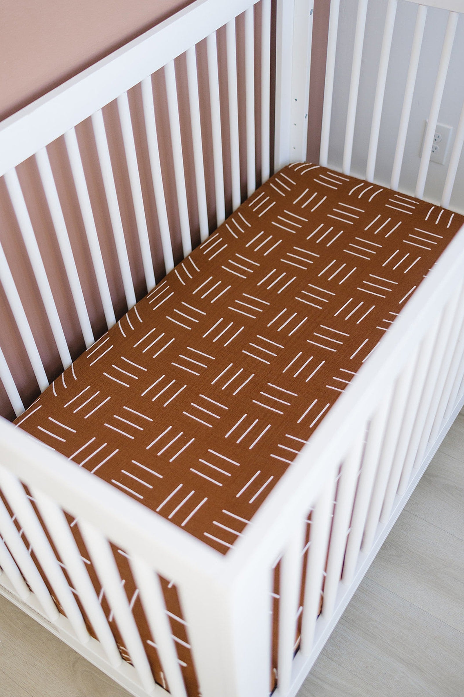 Mustard Mudcloth Muslin Crib Sheet, 100% Cotton, Baby Essentials