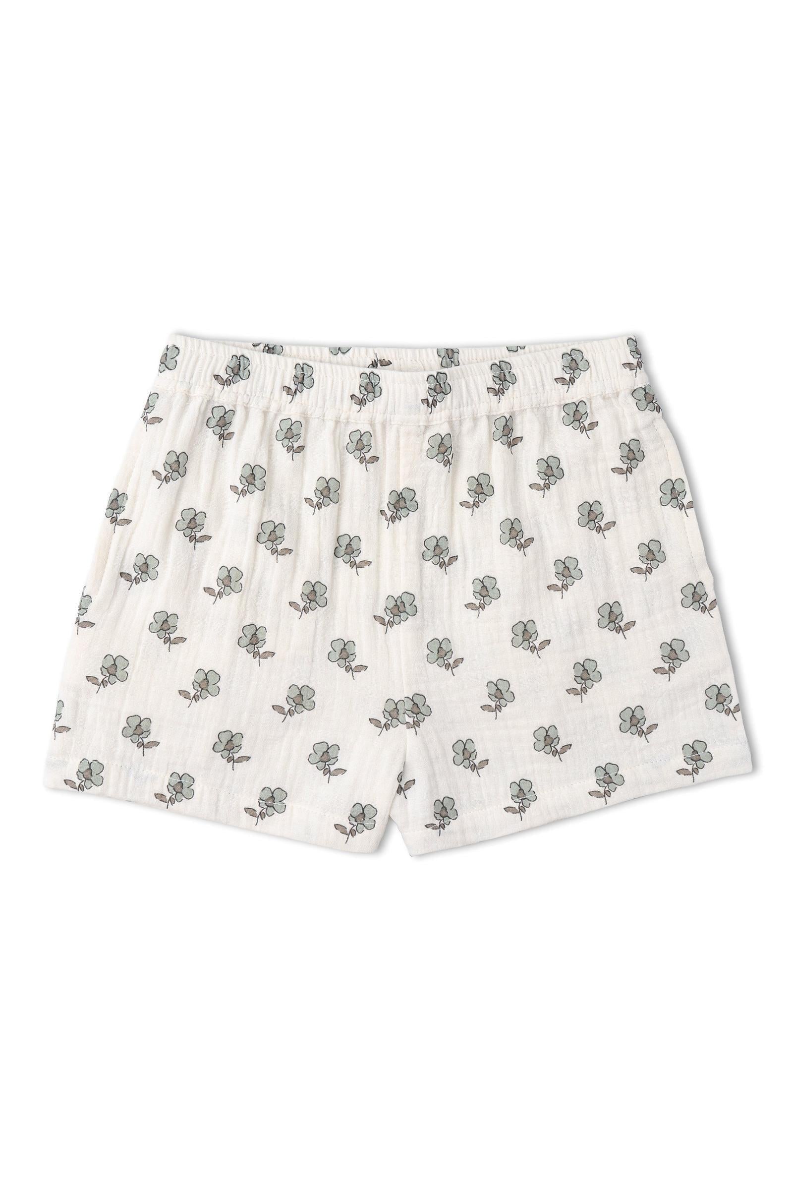 Organic Flutter Top & Shorts Set - Poppy
