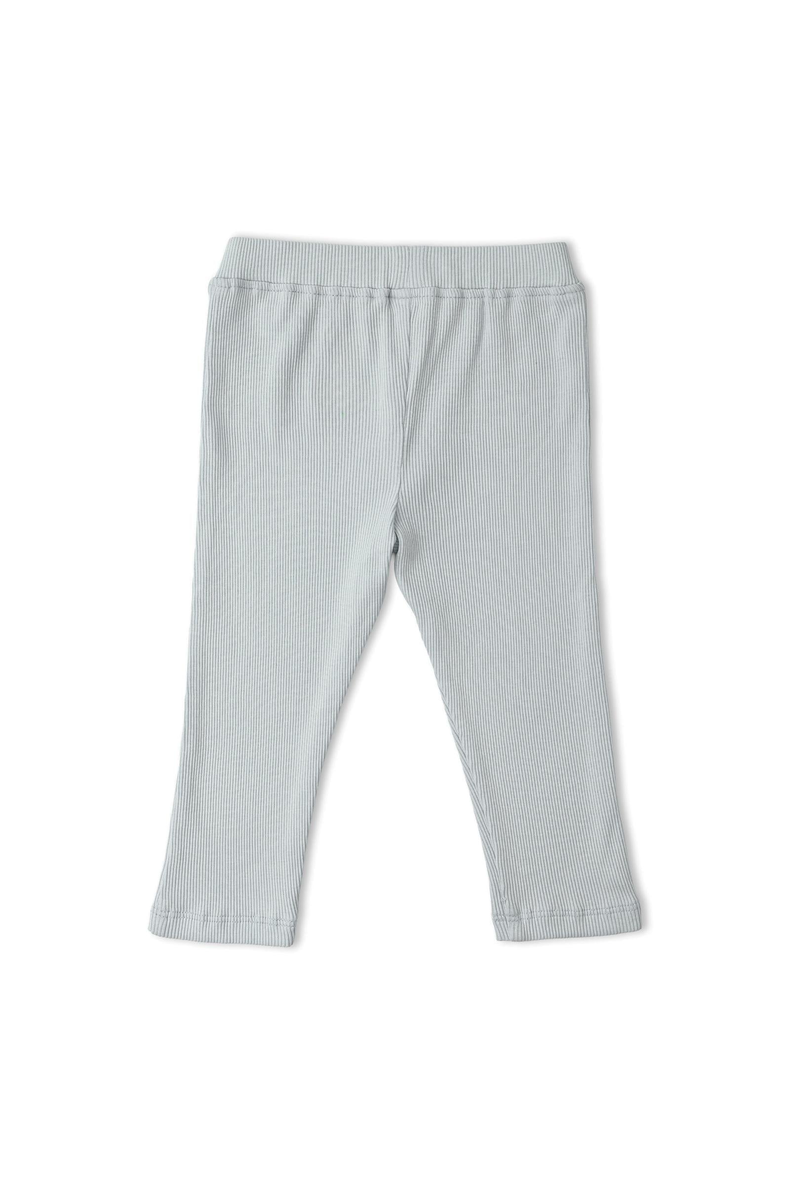Organic Lace Collar Onesie & Tights Set - Fog