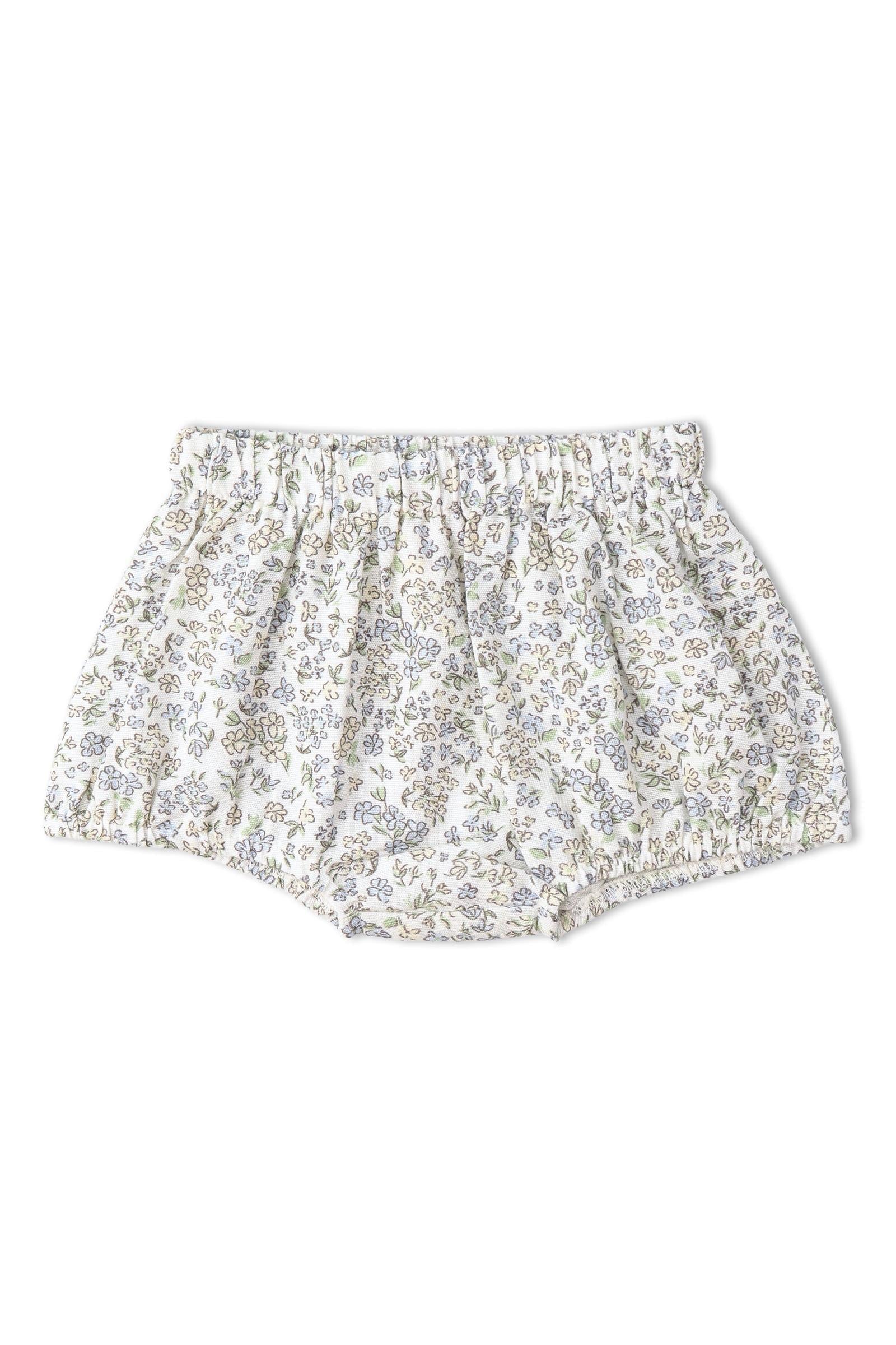 Organic Scalloped Top & Bloomers Set - Tulle Floral