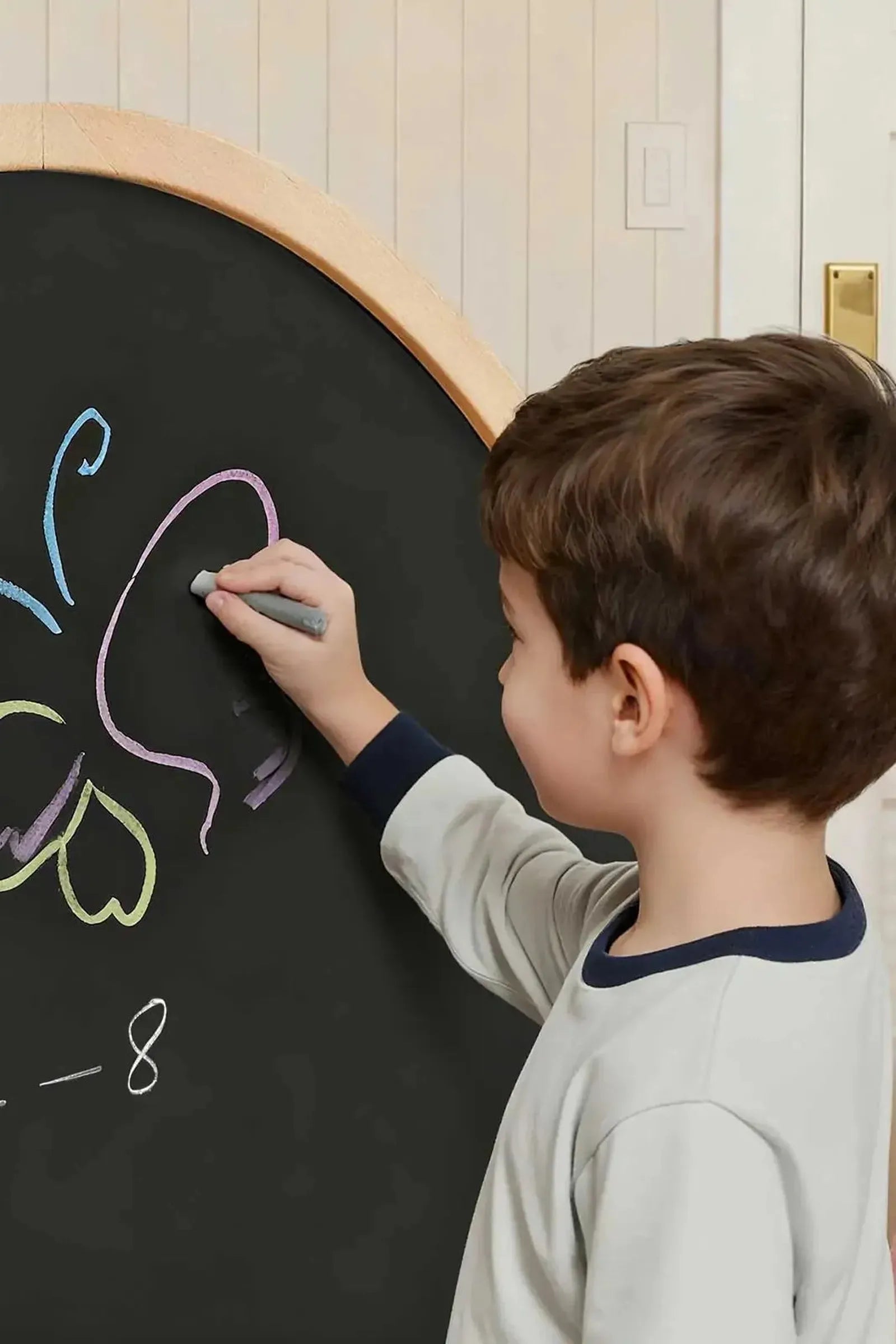 2-in-1 Double-Sided Arched Magnet Chalkboard