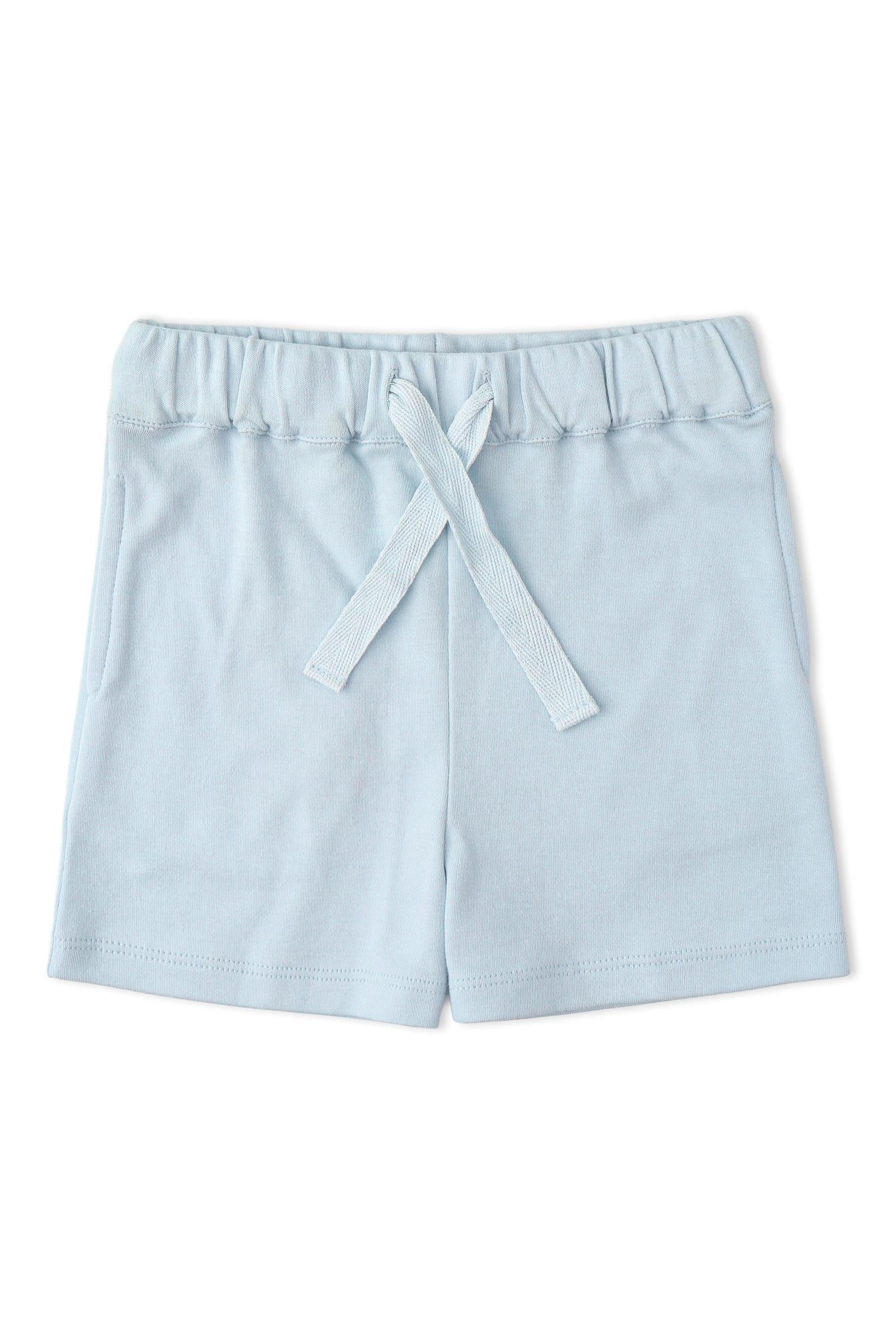 Organic Polo Shirt & Shorts Set - Light Blue