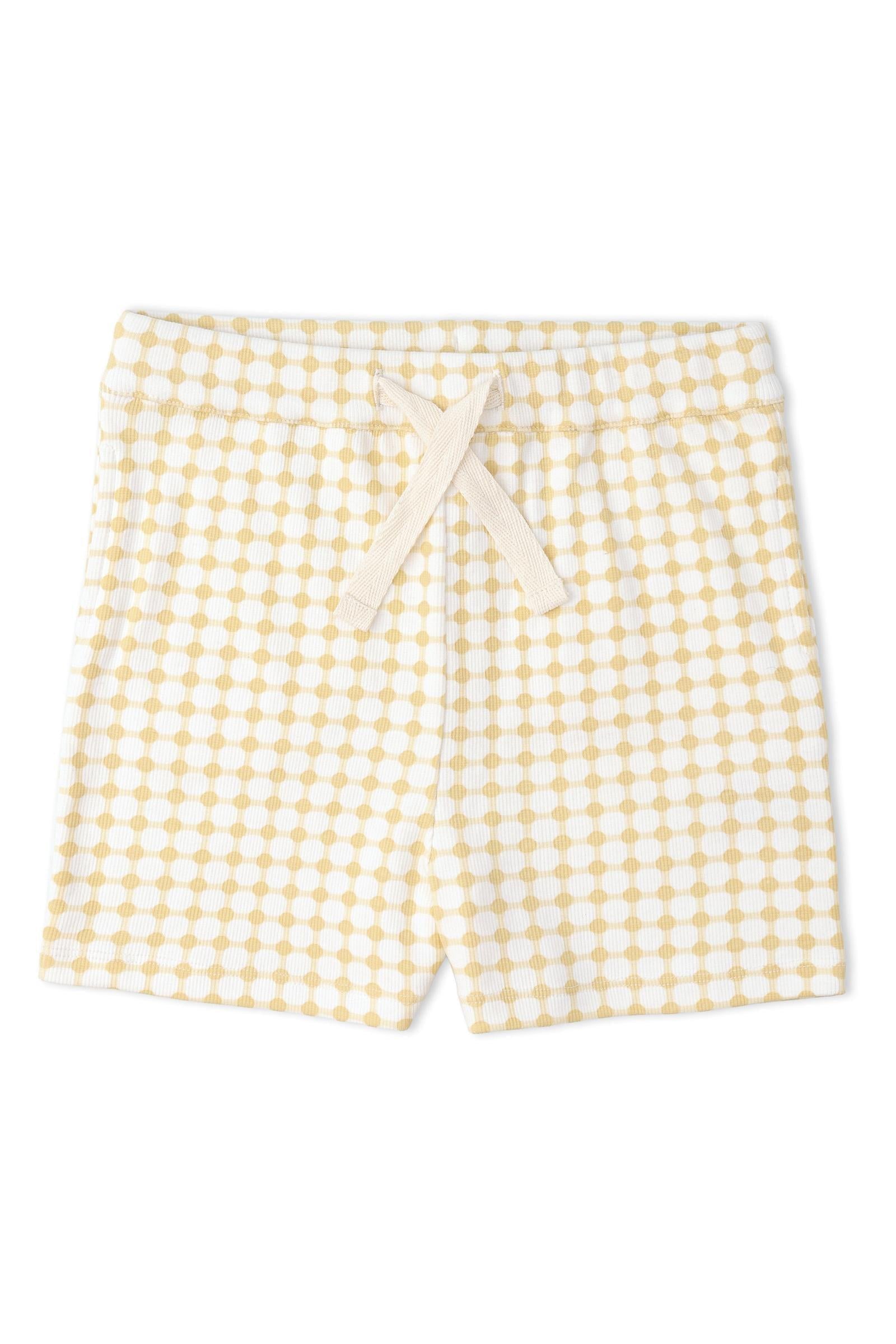 Organic Collar Tee & Shorts Set - Dotty Gingham