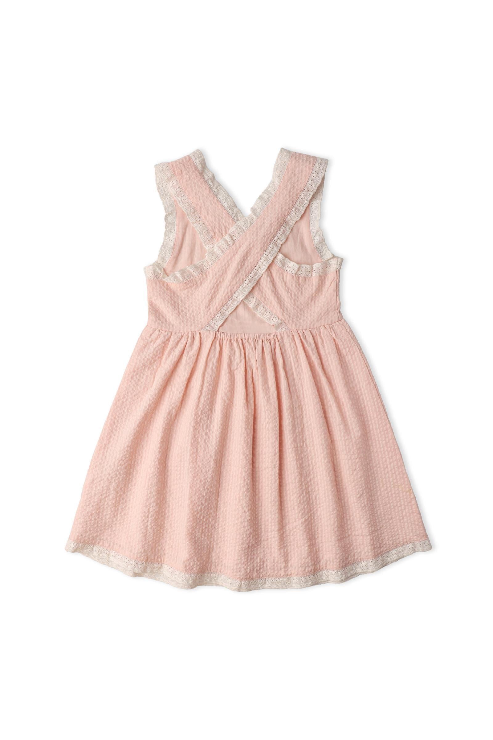 Organic Cross Back Dress - Blush