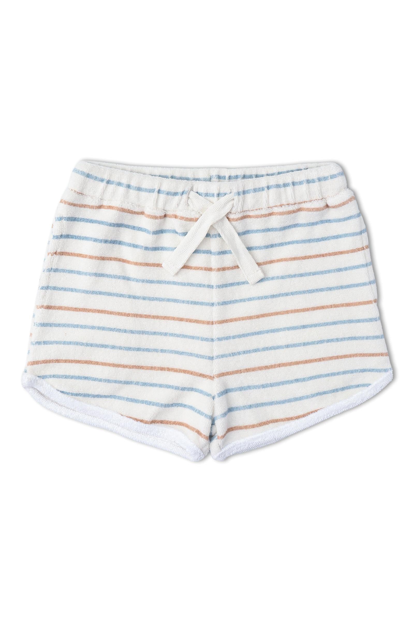 Organic Sleeveless Tee & Shorts Set - Cabana Stripes