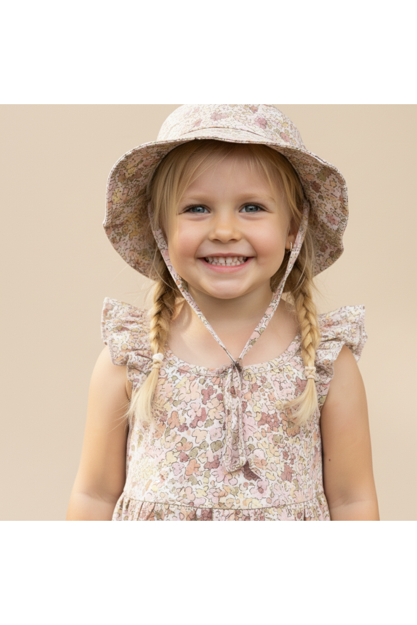 Organic Bucket Sun Hat - Pastel Bloom