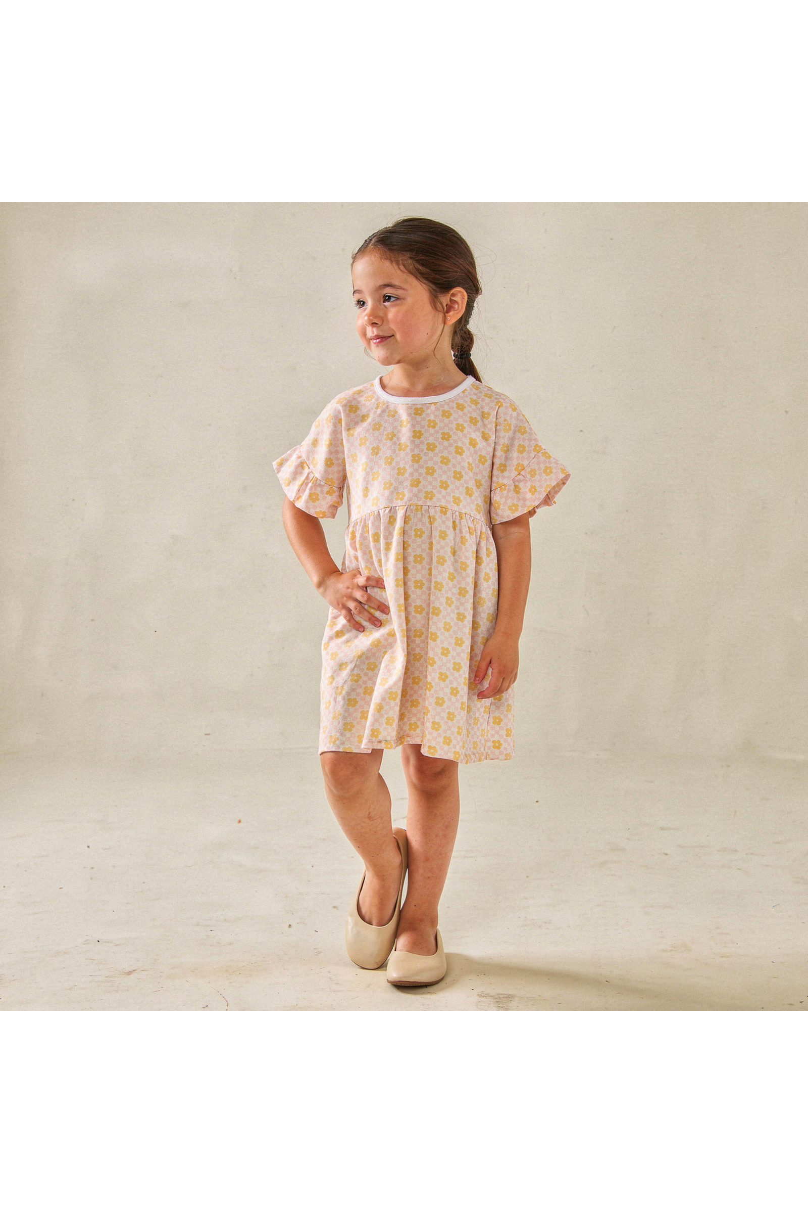Organic Dolman Sleeve Dress - Pop Floral