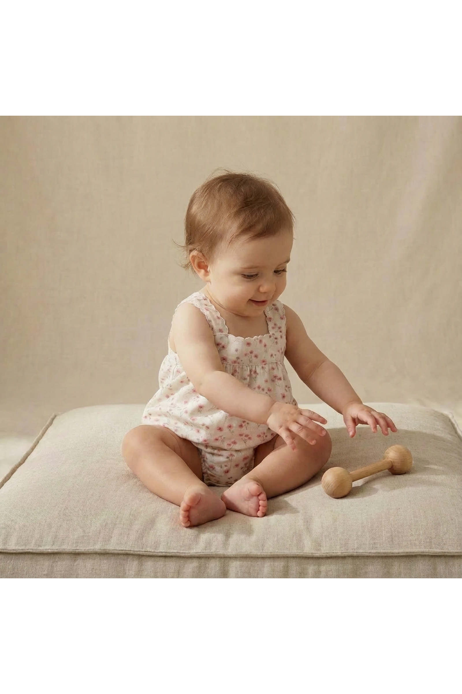 Organic Scalloped Top & Bloomers Set - Pink  Bloom