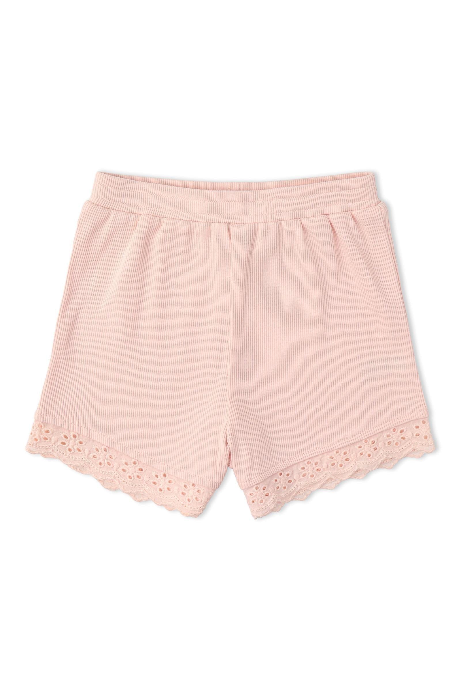 Organic Ruffle Top & Shorts Set - Blush