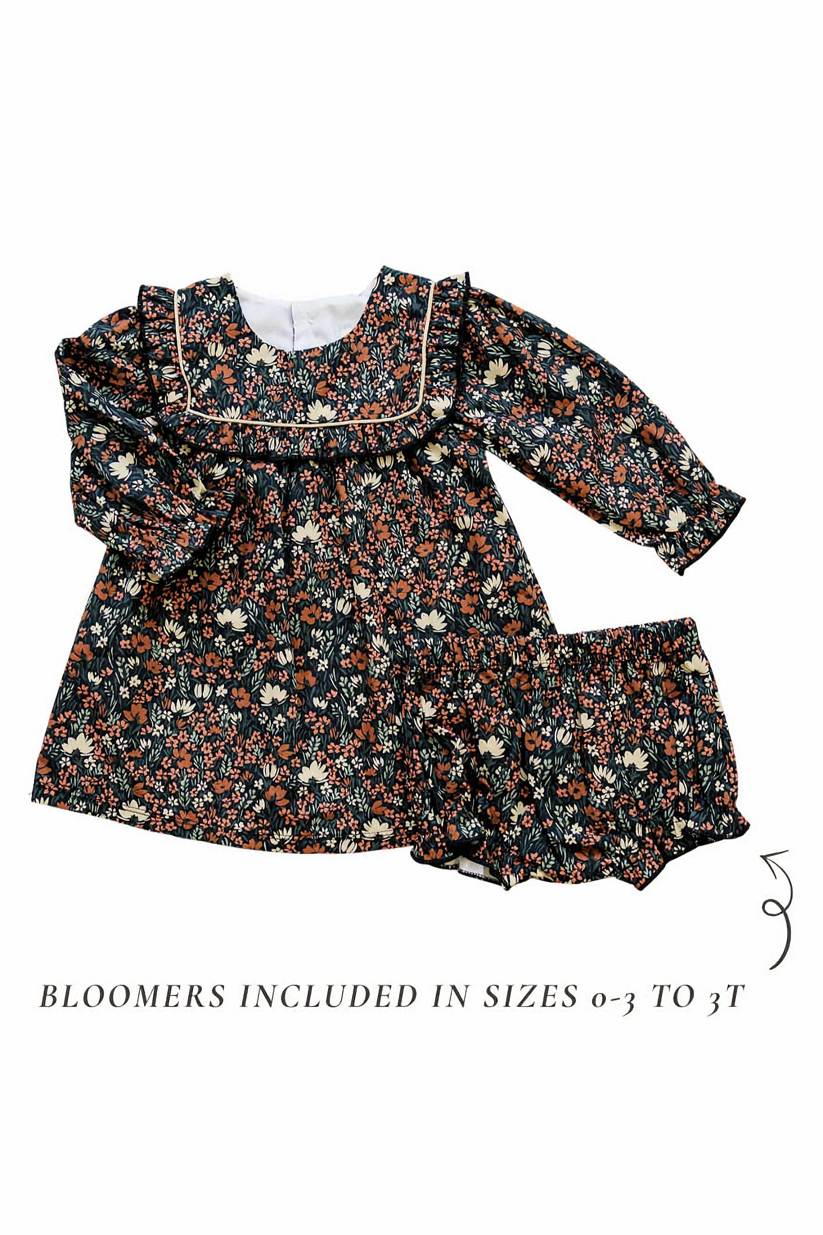 Autumn Midnight Meadow Dress, Cotton, Baby, Toddler & Kids