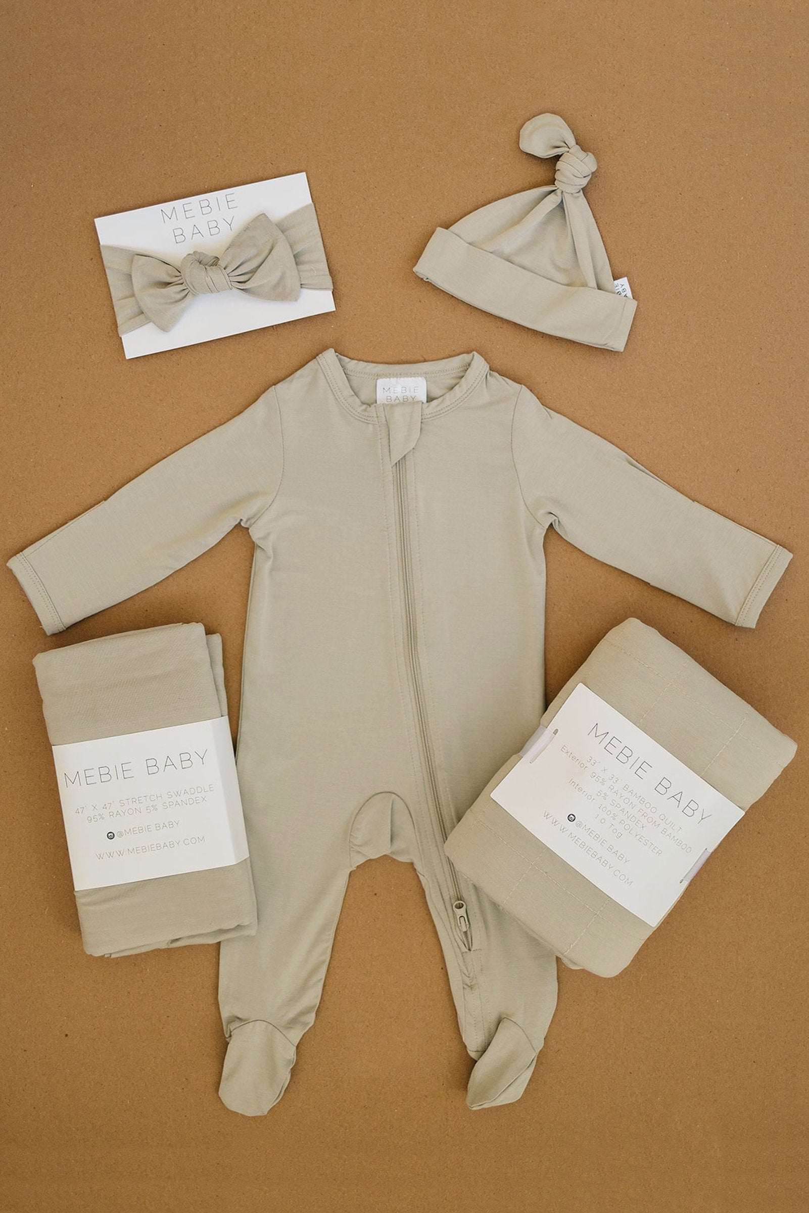 Oatmeal Footed Zipper Pajama, Bamboo, Baby Essentials, Gender Neutral