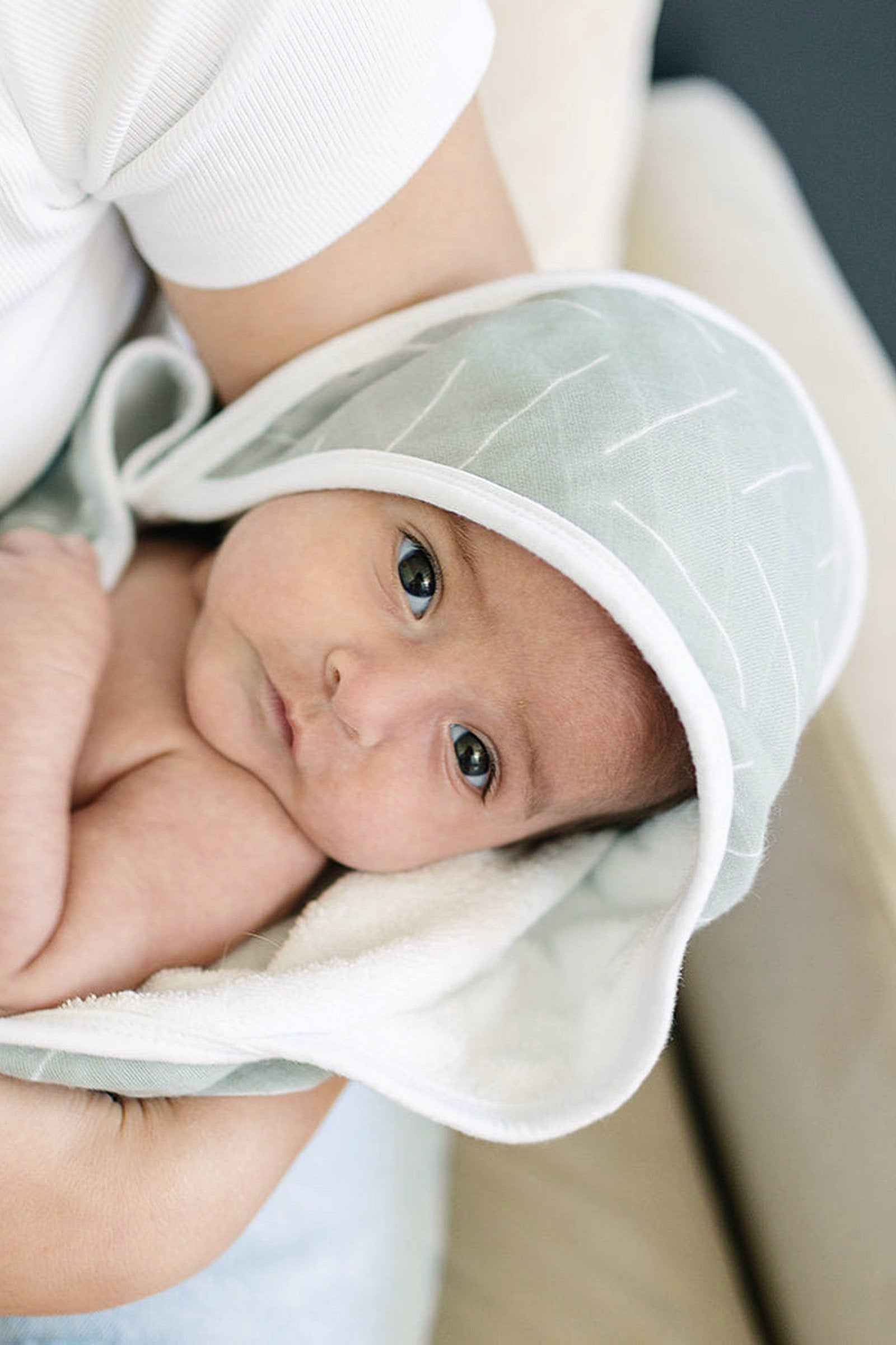 Desert Sage Muslin Hooded Towel, 100% Cotton, Baby Essentials