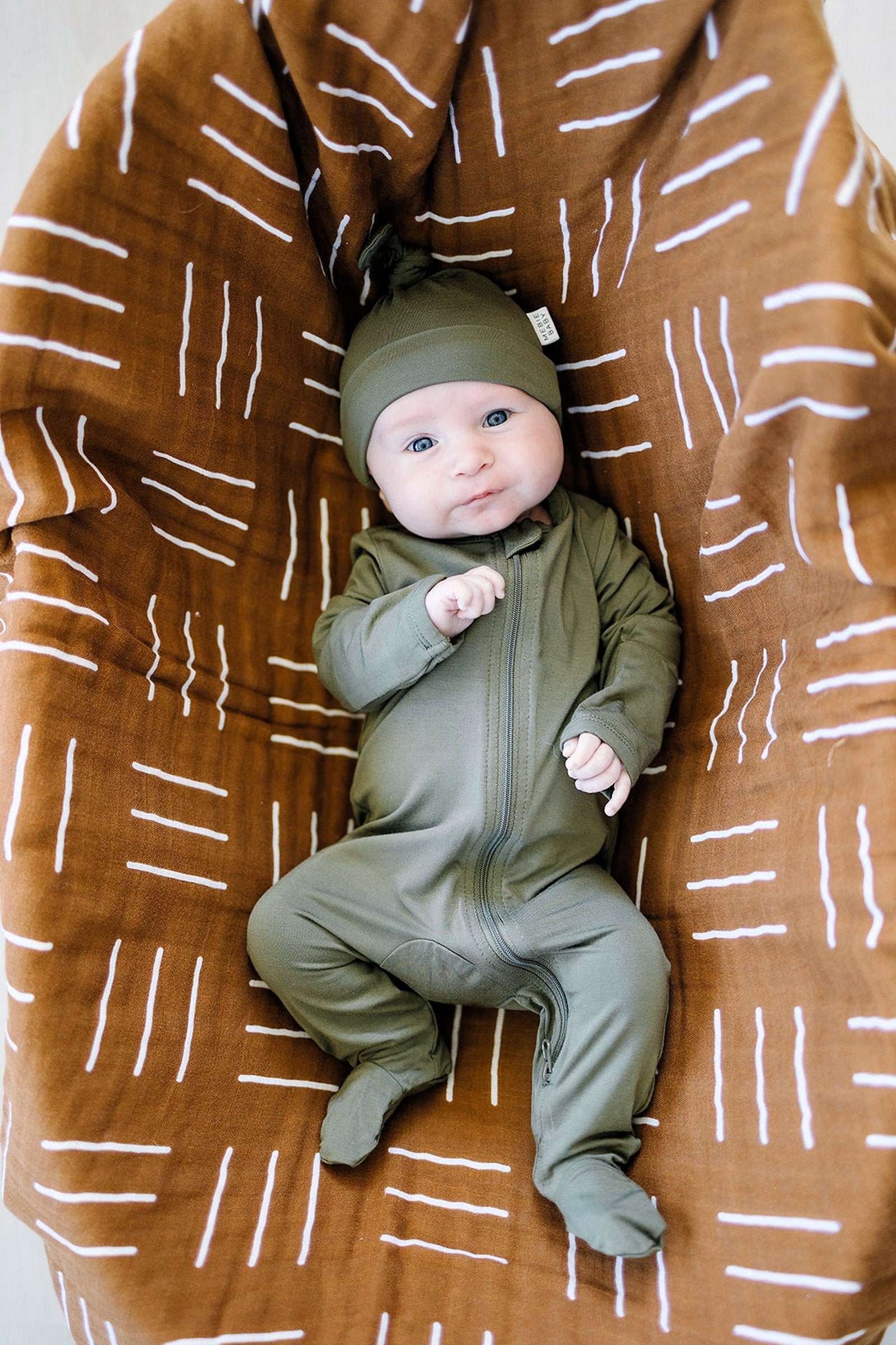 Olive Footed Zipper Pajama, Bamboo, Baby Essentials, Gender Neutral