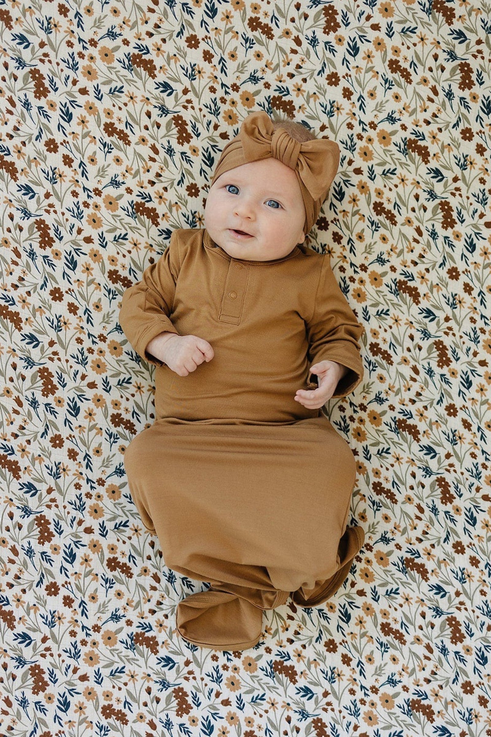 Mustard Knot Gown, Bamboo, Baby Essentials