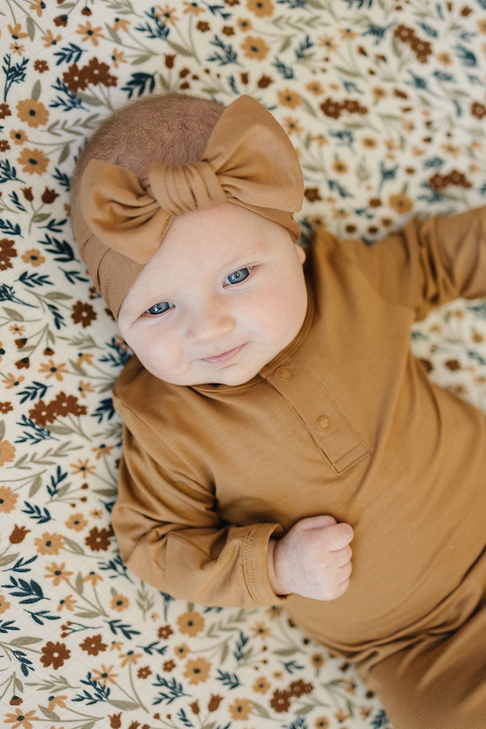 Baby Girl Mustard Head Wrap, Bamboo, Baby