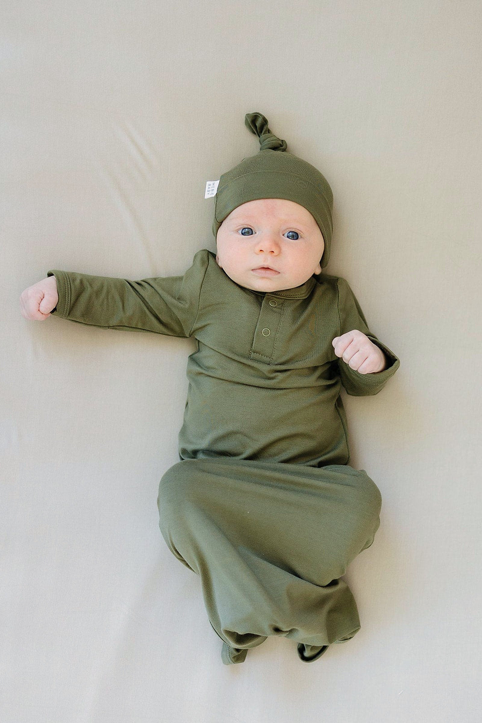 Olive Knot Gown, Bamboo, Baby Essentials, Gender Neutral
