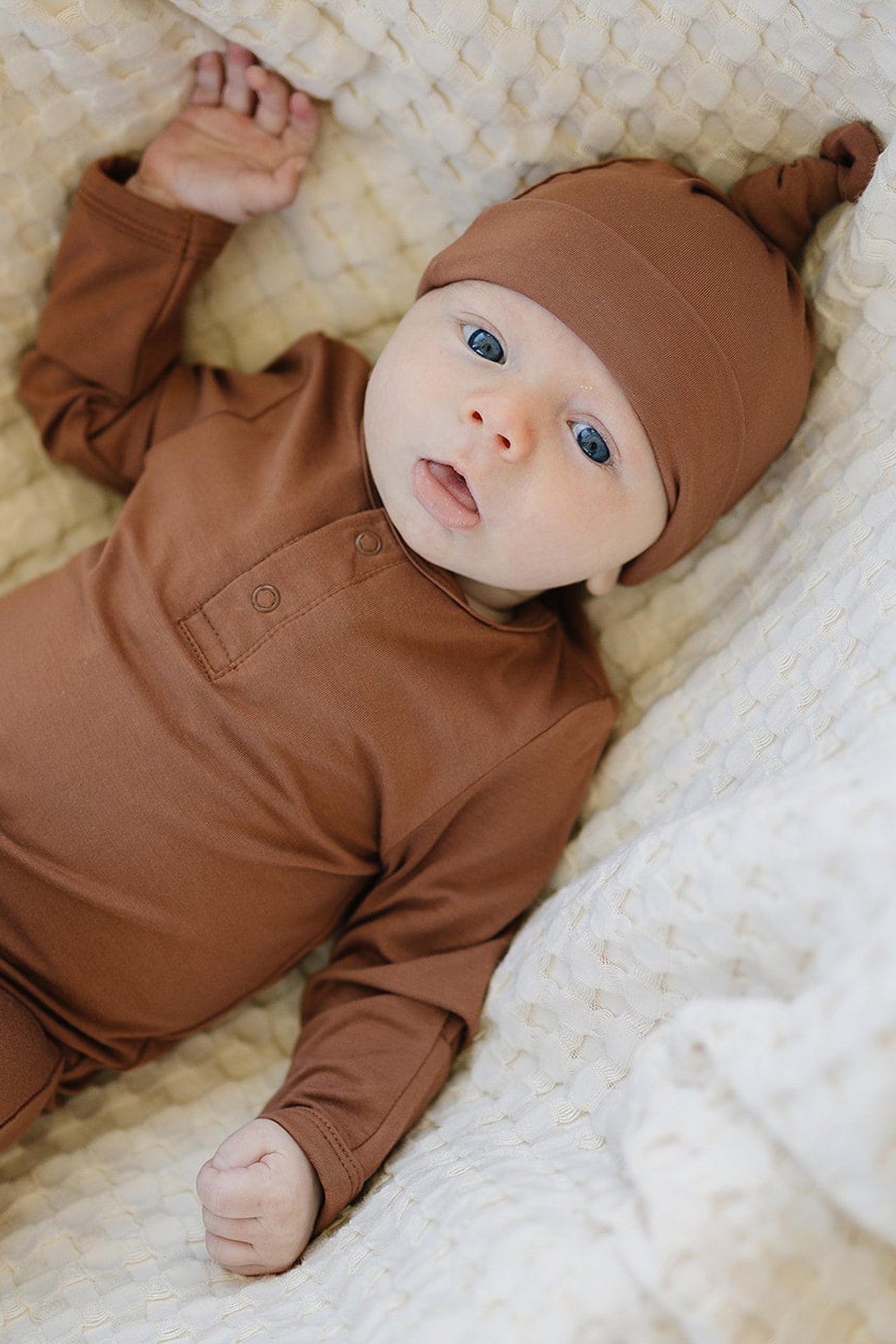 Rust Newborn Knot Hat, Bamboo, Newborn, Baby Essentials