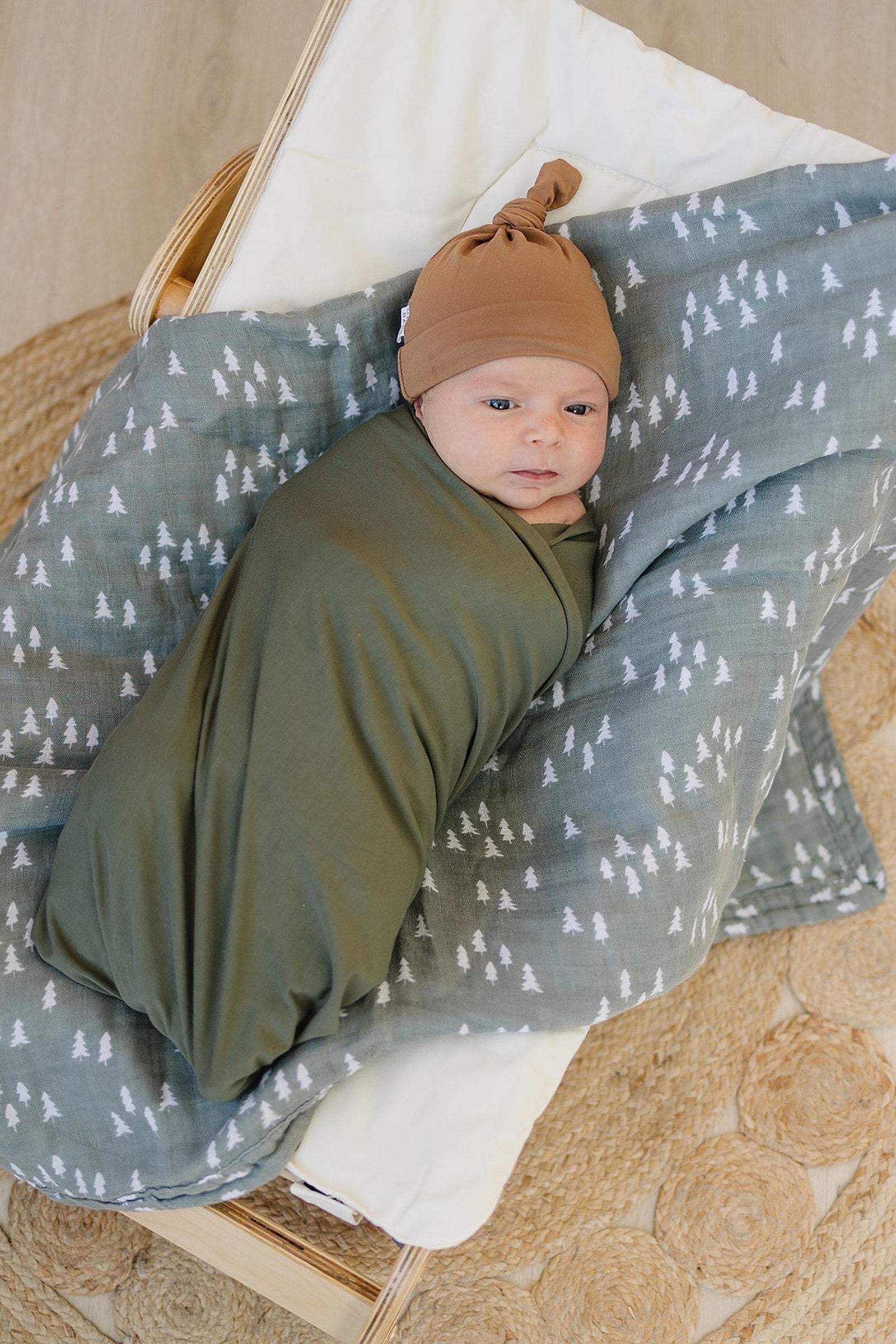 Mustard Newborn Knot Hat, Bamboo, Newborn, Baby Essentials