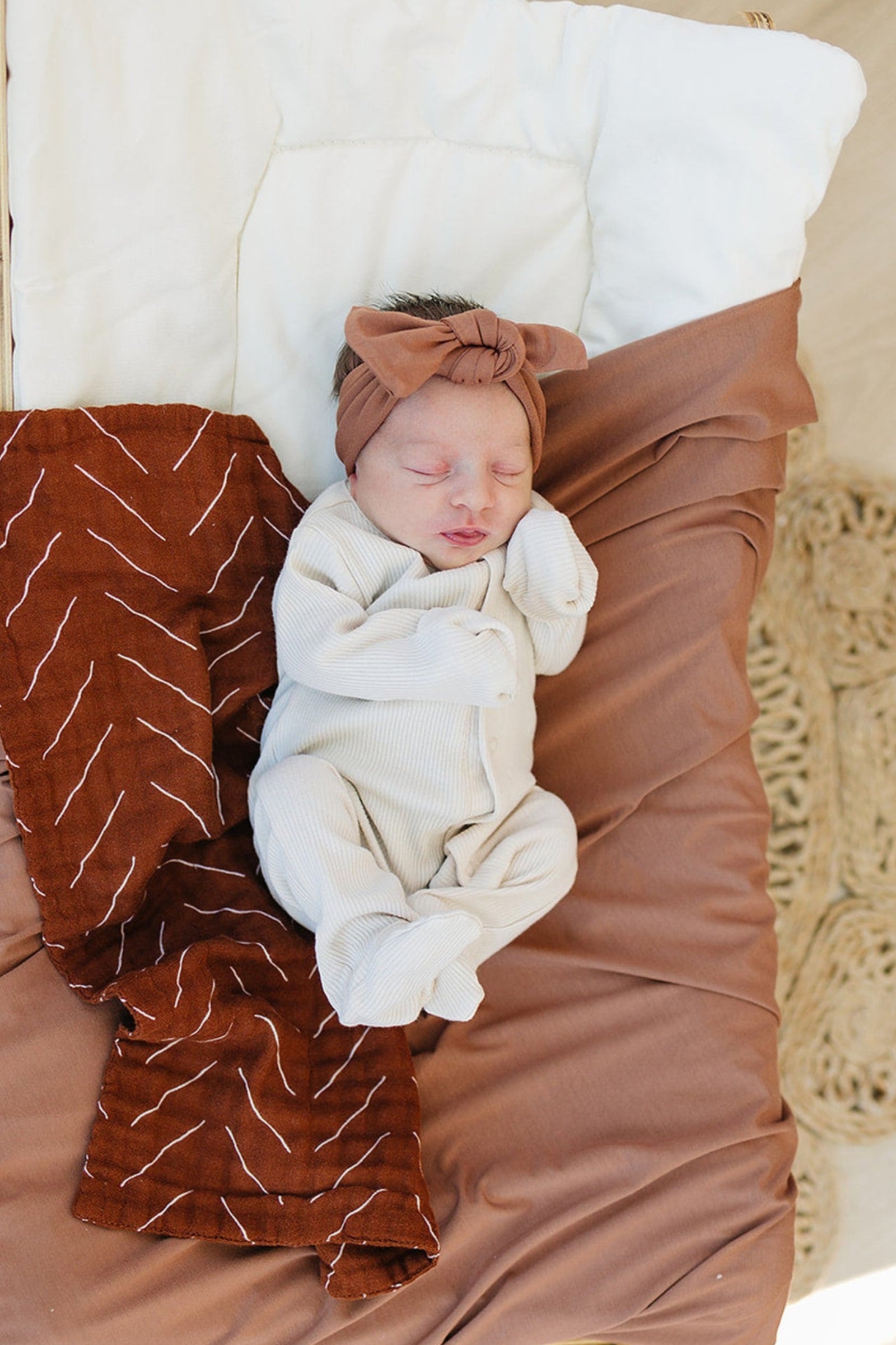 Vanilla Ribbed Snap Footed Pajama, Organic Cotton, Baby Essentials
