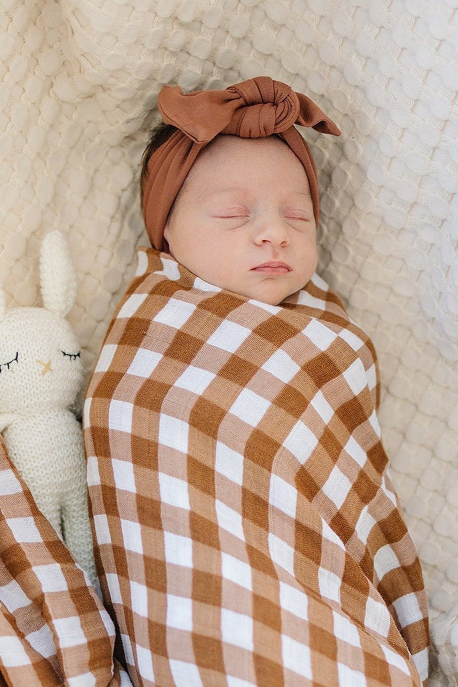 Rust Head Wrap, Bamboo, Baby