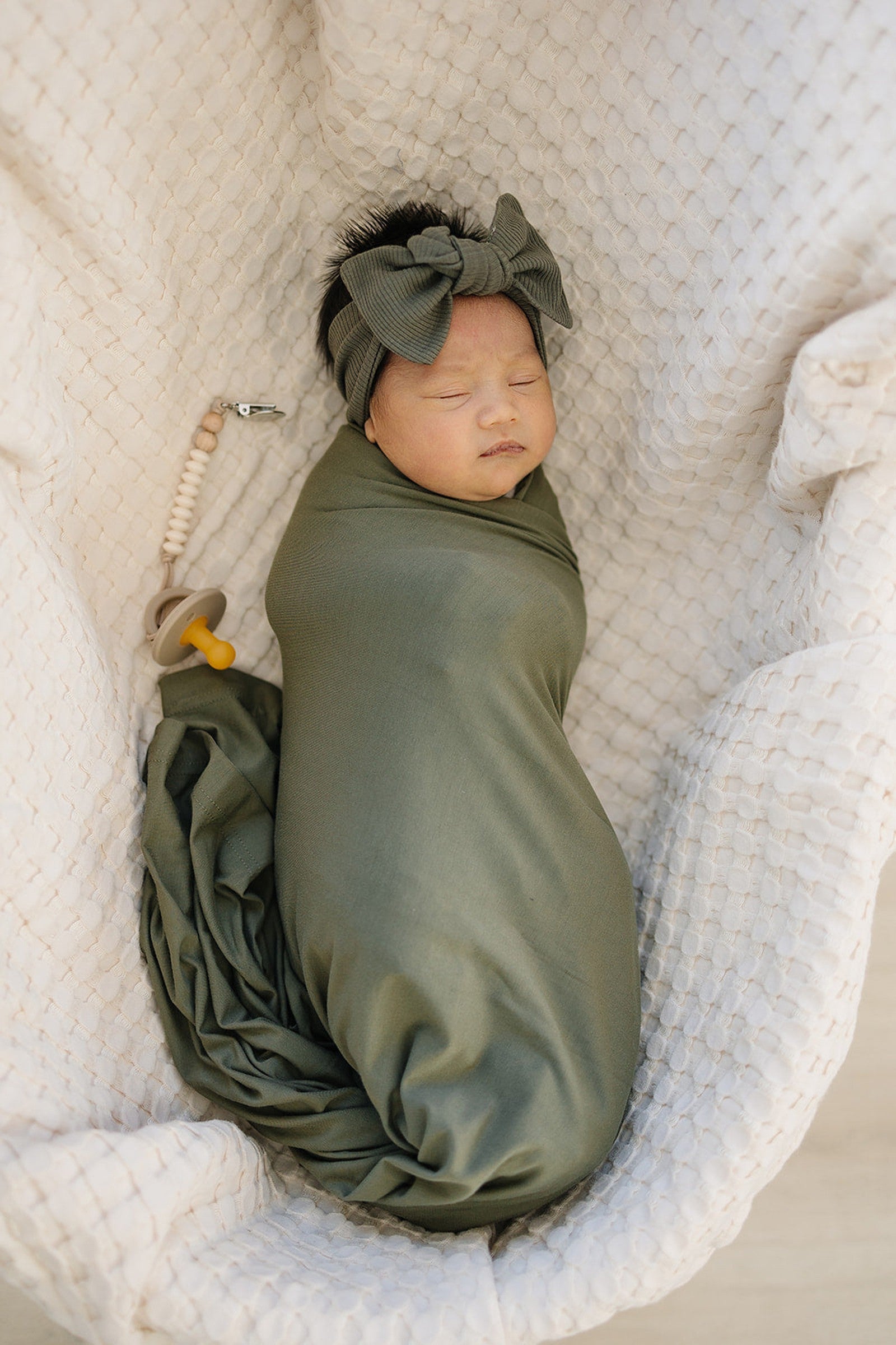 Olive Stretch Swaddle Blanket | Bamboo | Baby Essentials | Gender Neutral