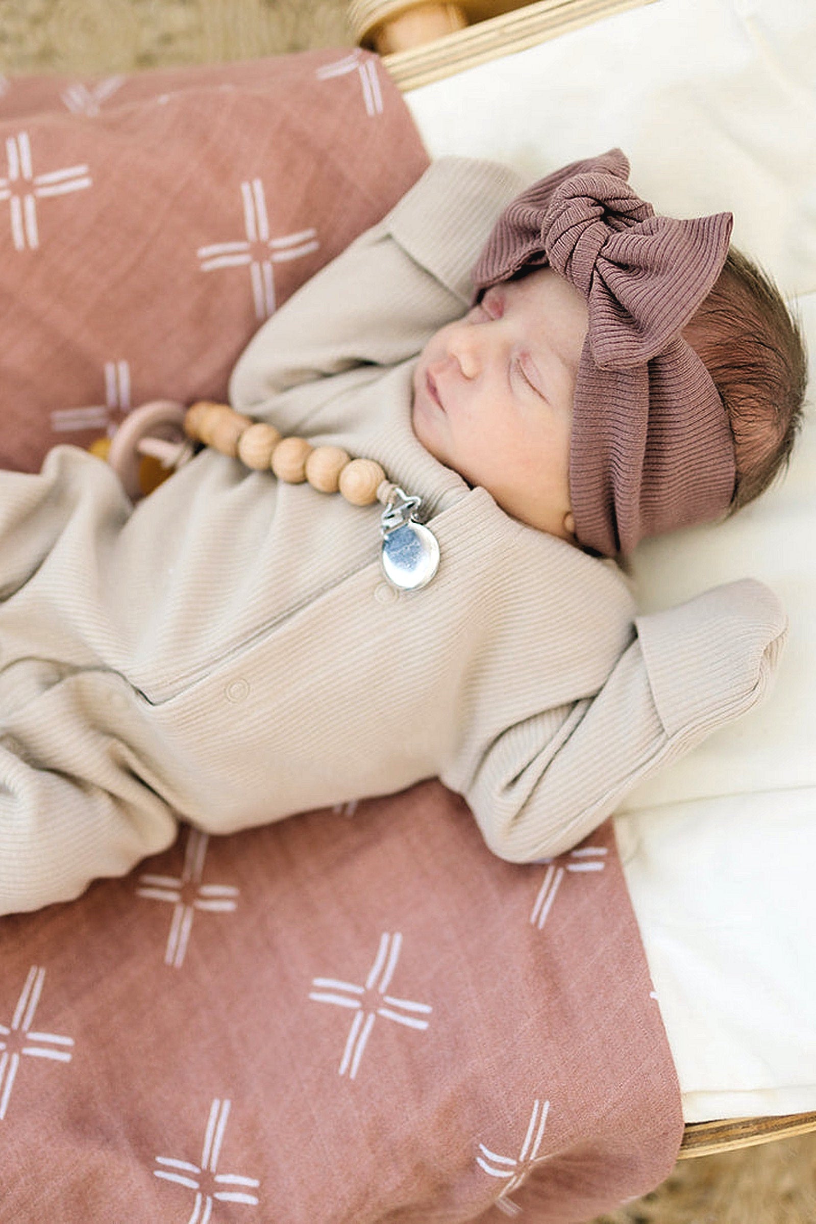 Oatmeal Ribbed Snap Footed Pajama, Organic Cotton, Baby Essentials