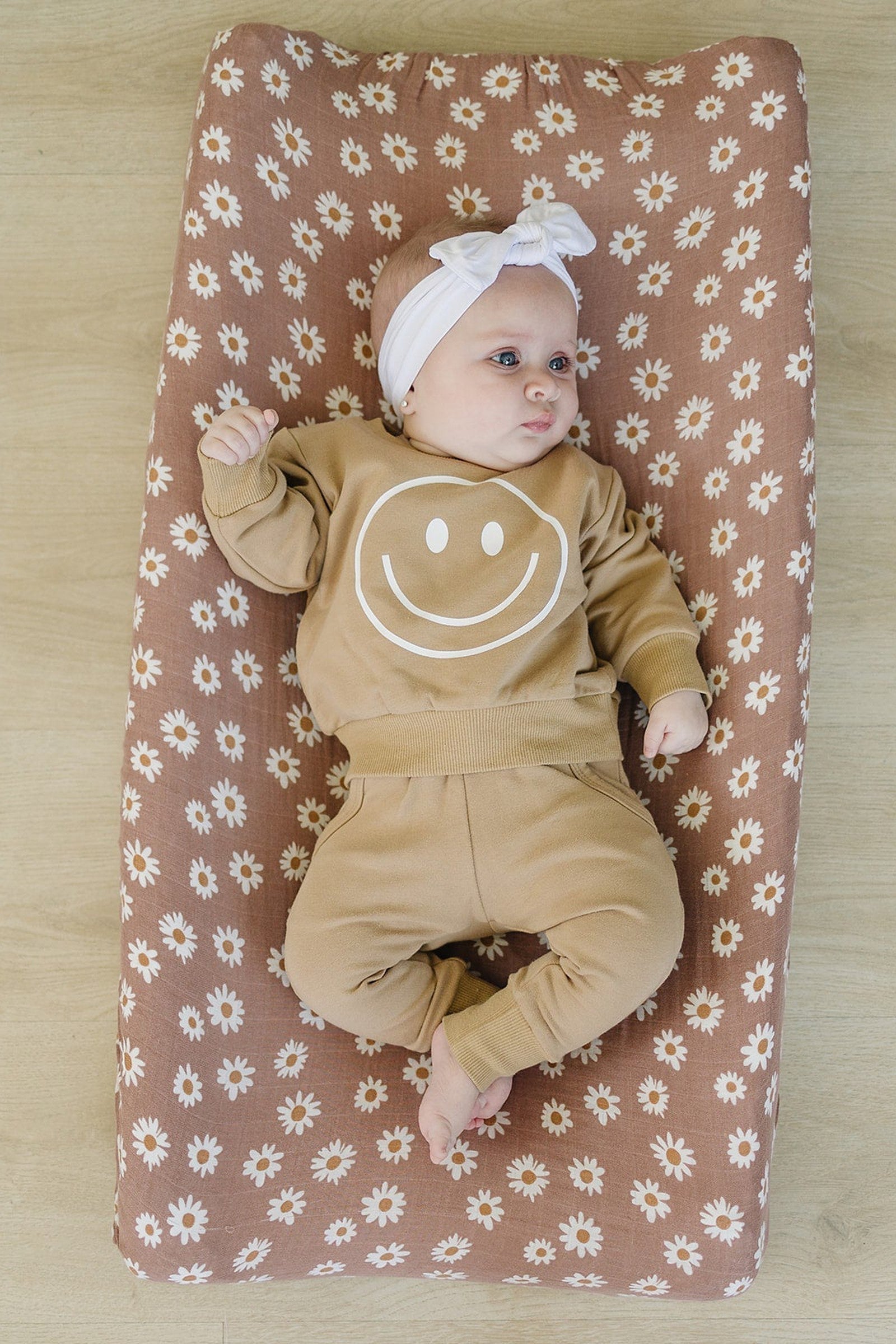 Daisy Dream Muslin Changing Pad Cover, 100% Cotton, Baby Essentials