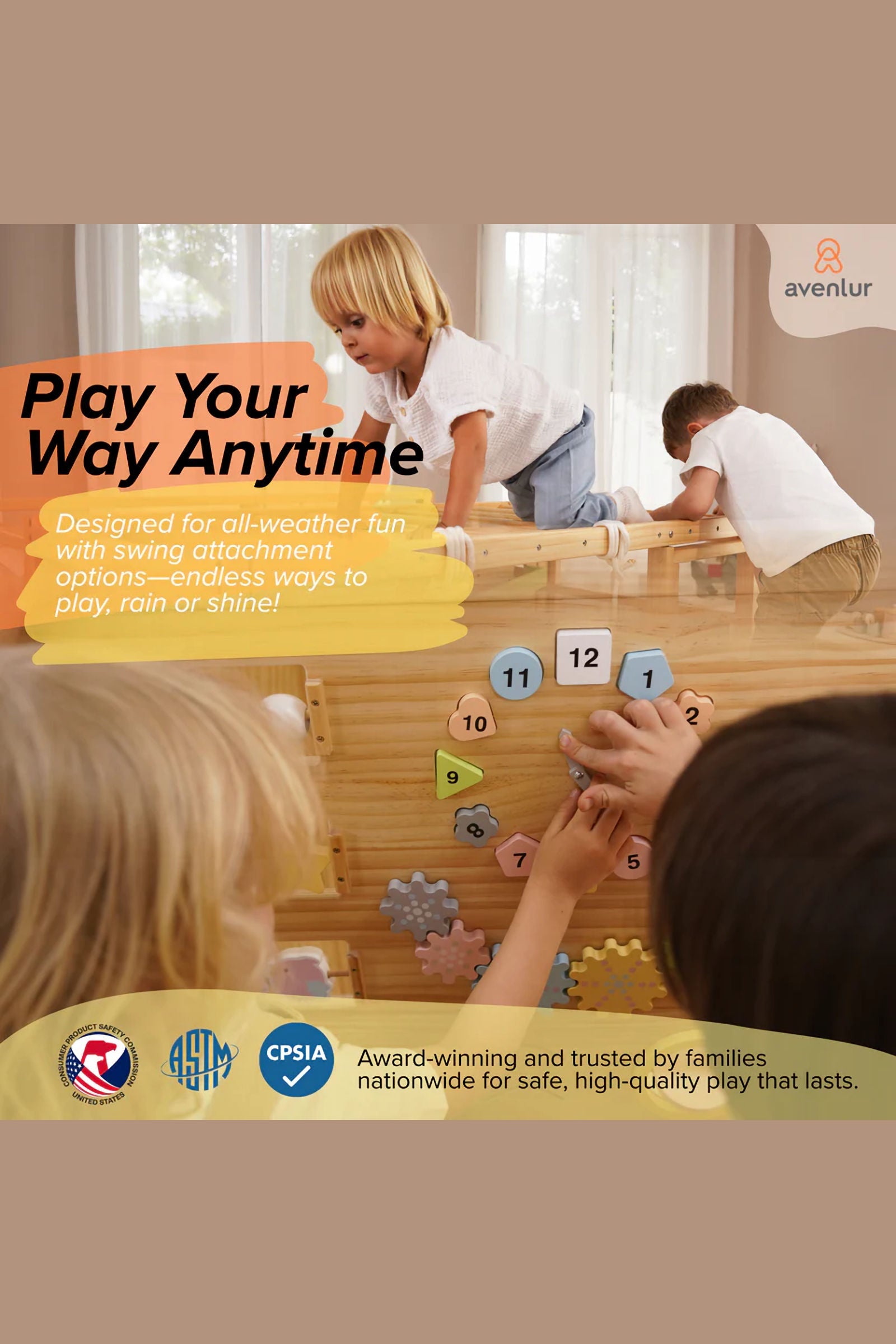 Alpine Adventure Play Gym, Indoor, Climber, Slide & Kids Activity Playset
