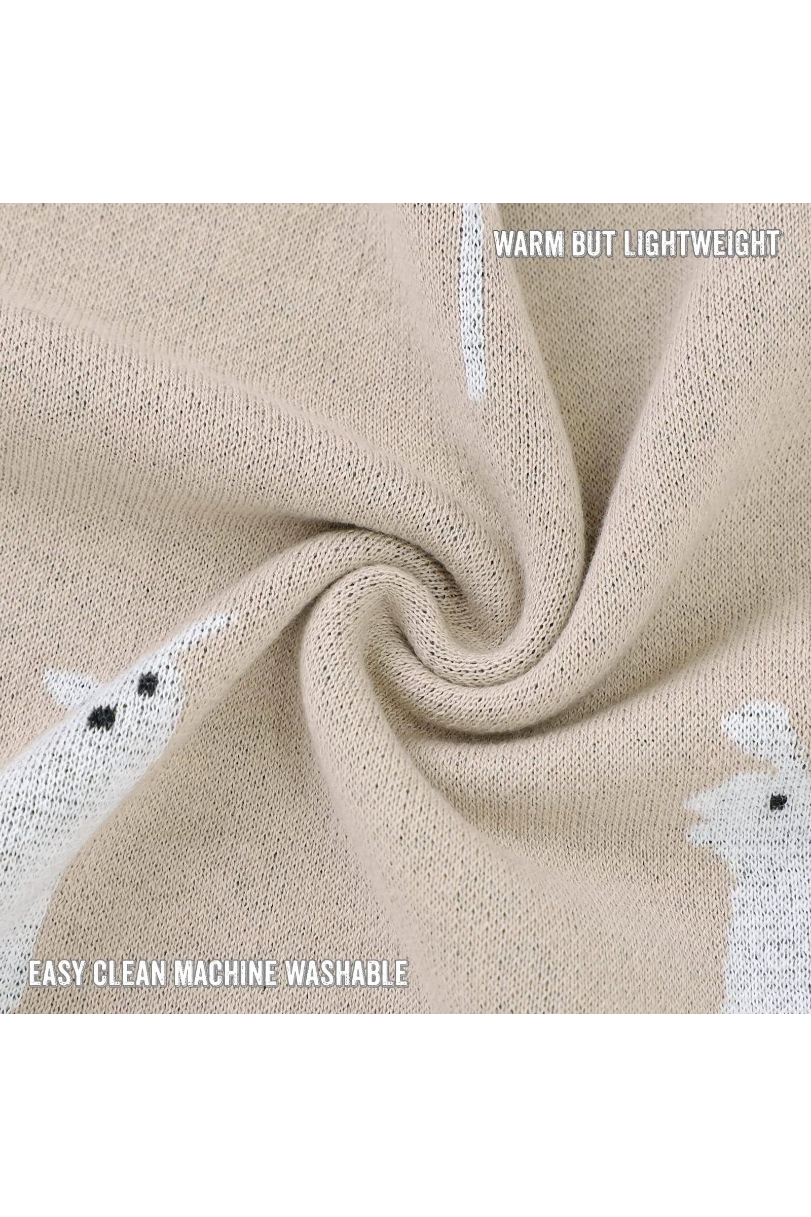 Knit Llama Luxury Swaddle Blanket, 100% OEKO Tex Pima Cotton