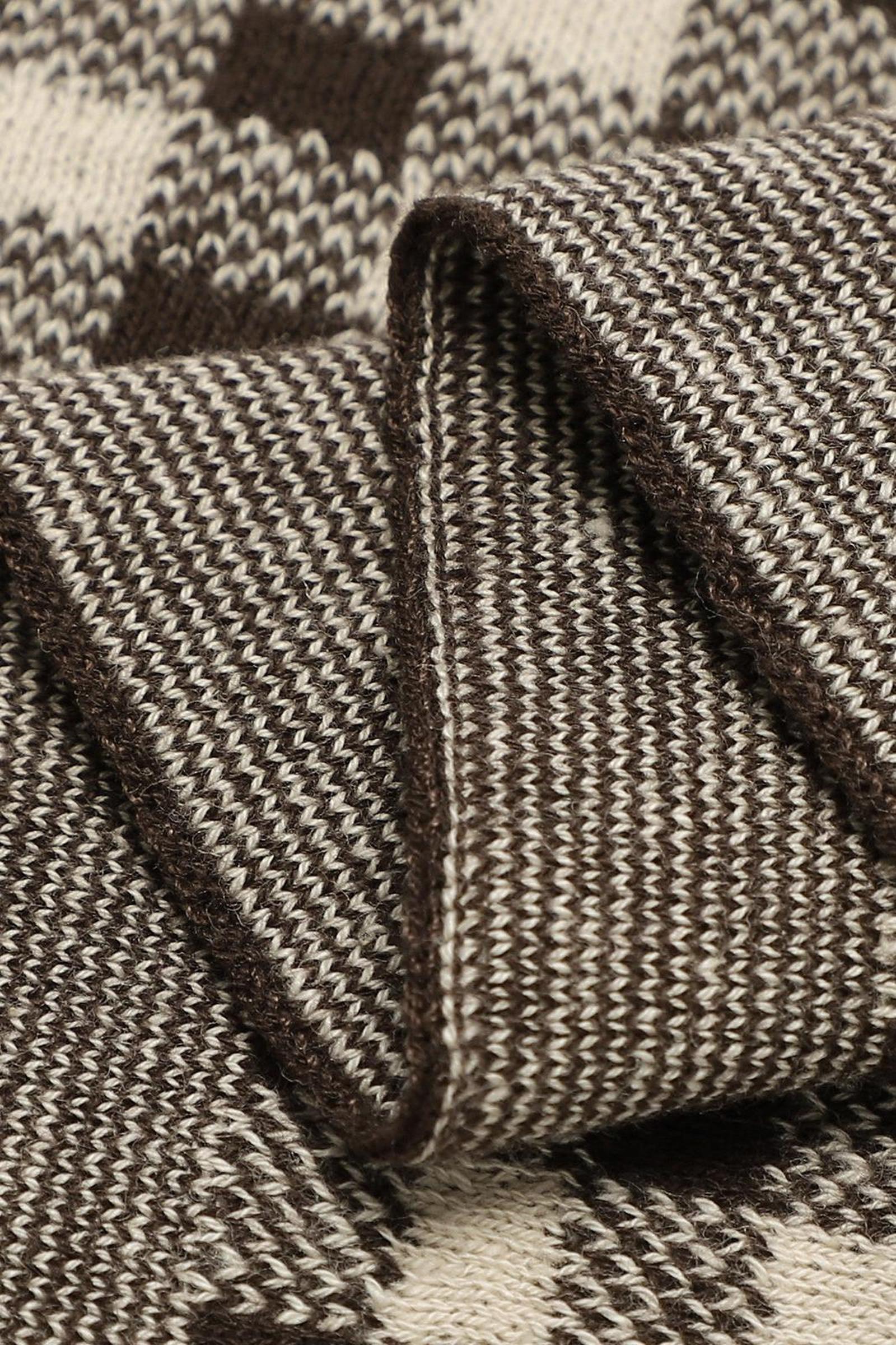Checkered Knit Luxury Swaddle Blanket, 100% OEKO Tex Pima Cotton