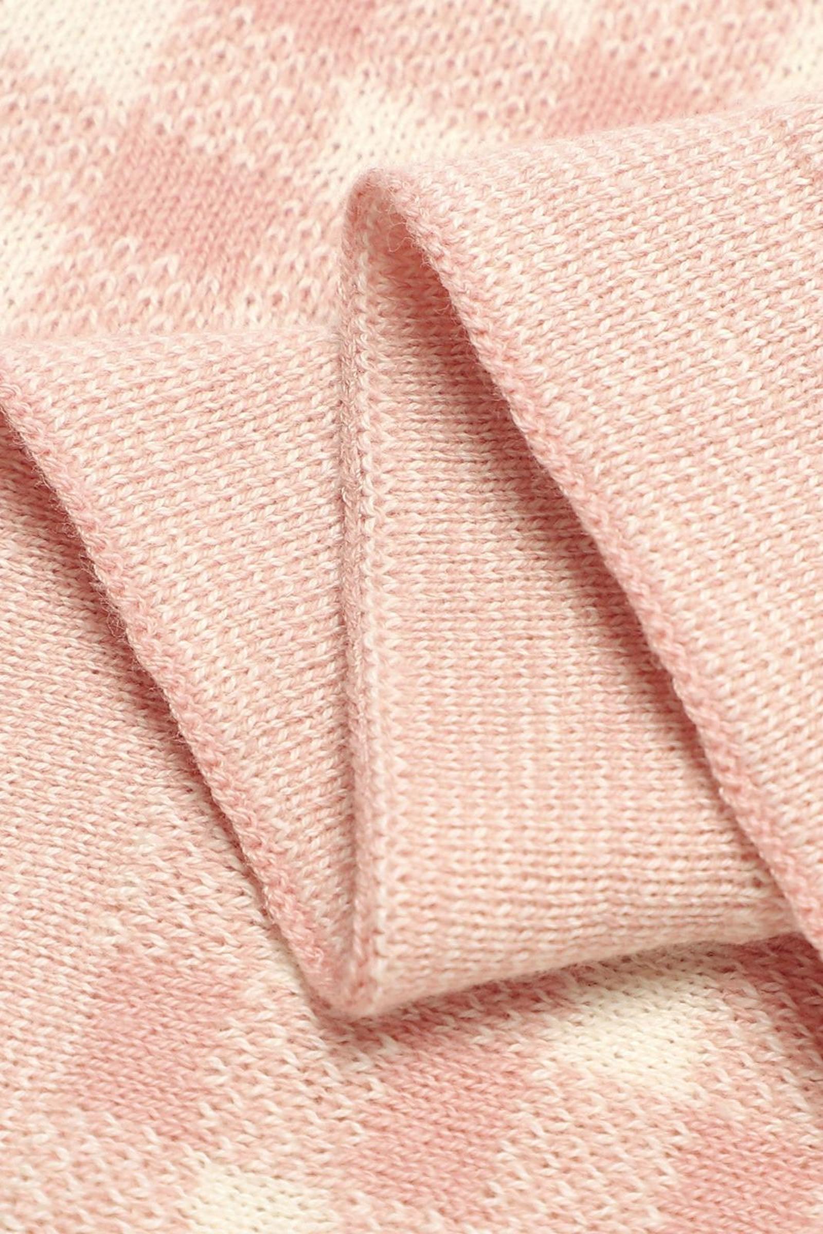 Checkered Knit Luxury Swaddle Blanket, 100% OEKO Tex Pima Cotton