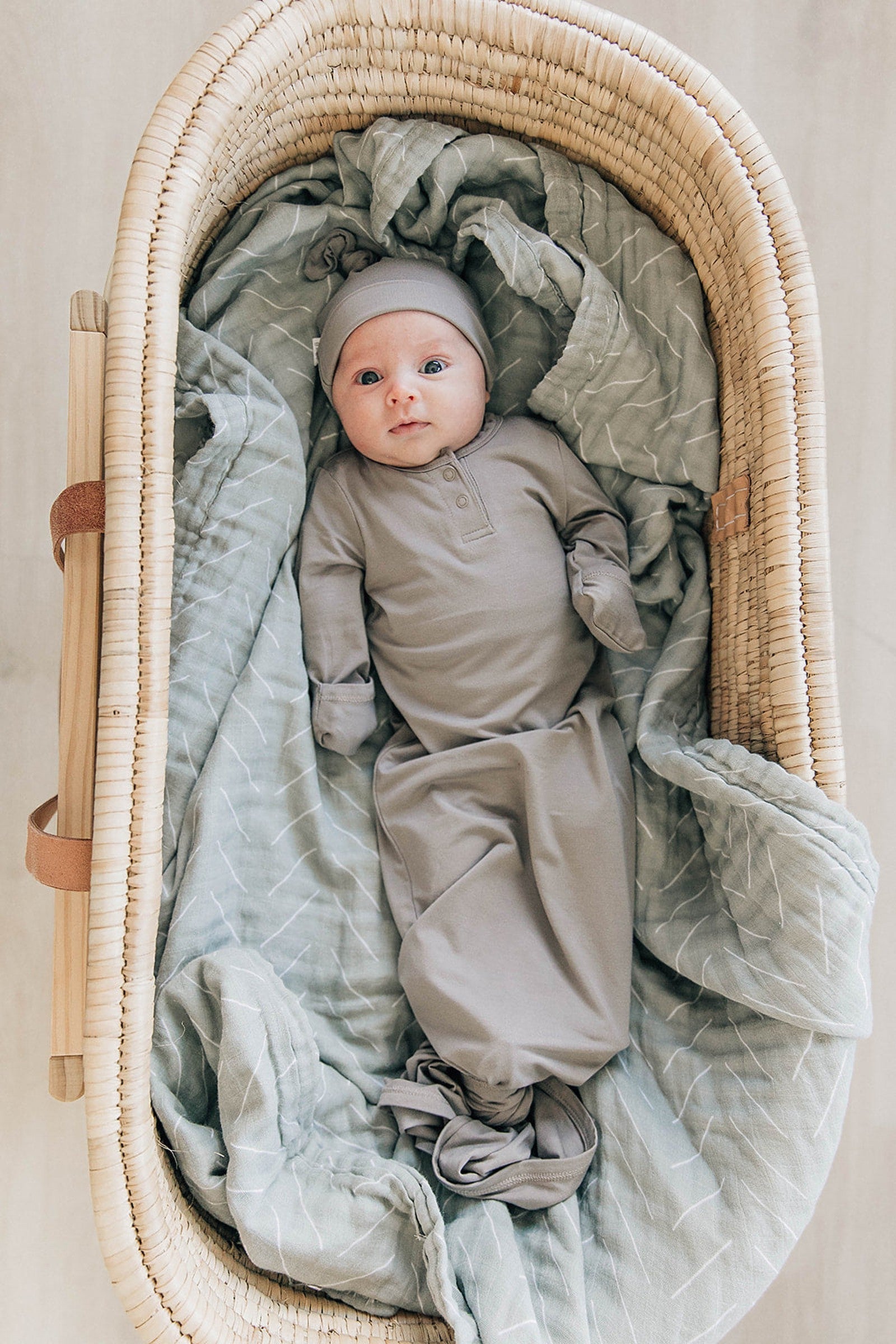 Desert Sage Muslin Swaddle Blanket, 100% Cotton, Baby Essentials
