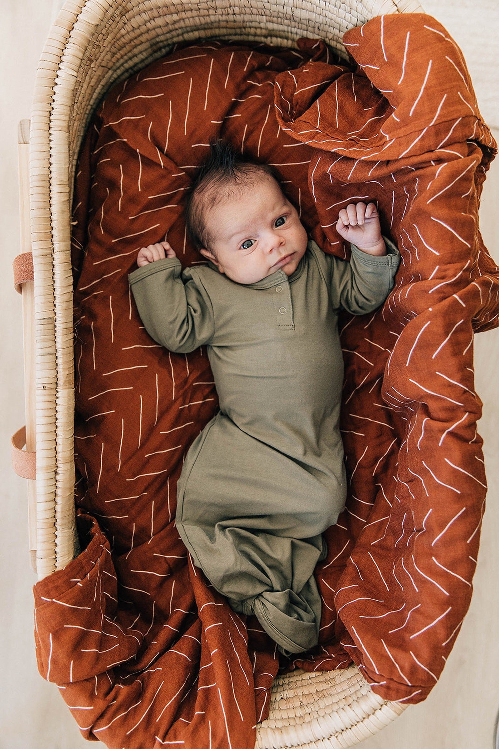 Olive Knot Gown, Bamboo, Baby Essentials, Gender Neutral