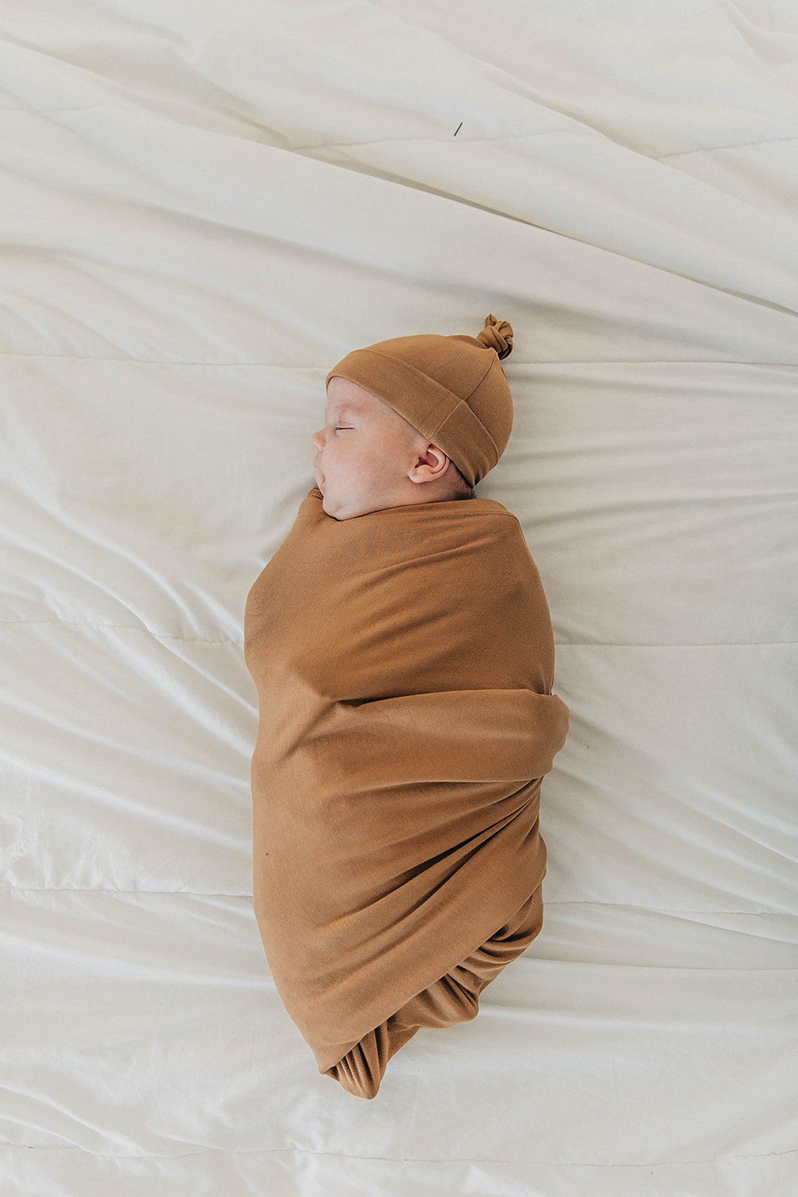 Mustard Newborn Knot Hat, Bamboo, Newborn, Baby Essentials