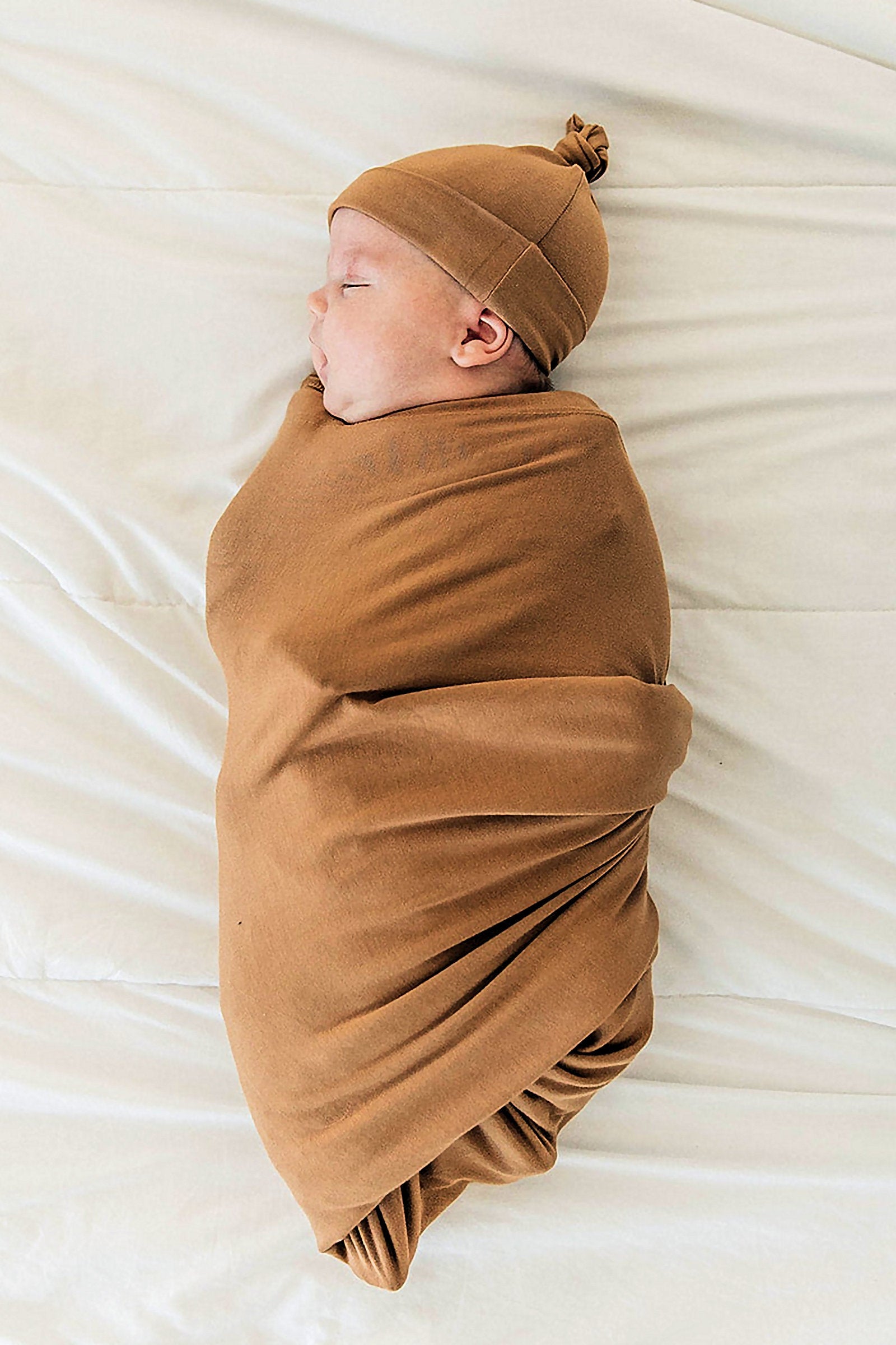 Mustard Stretch Swaddle Blanket, Bamboo, Gender Neutral, Baby