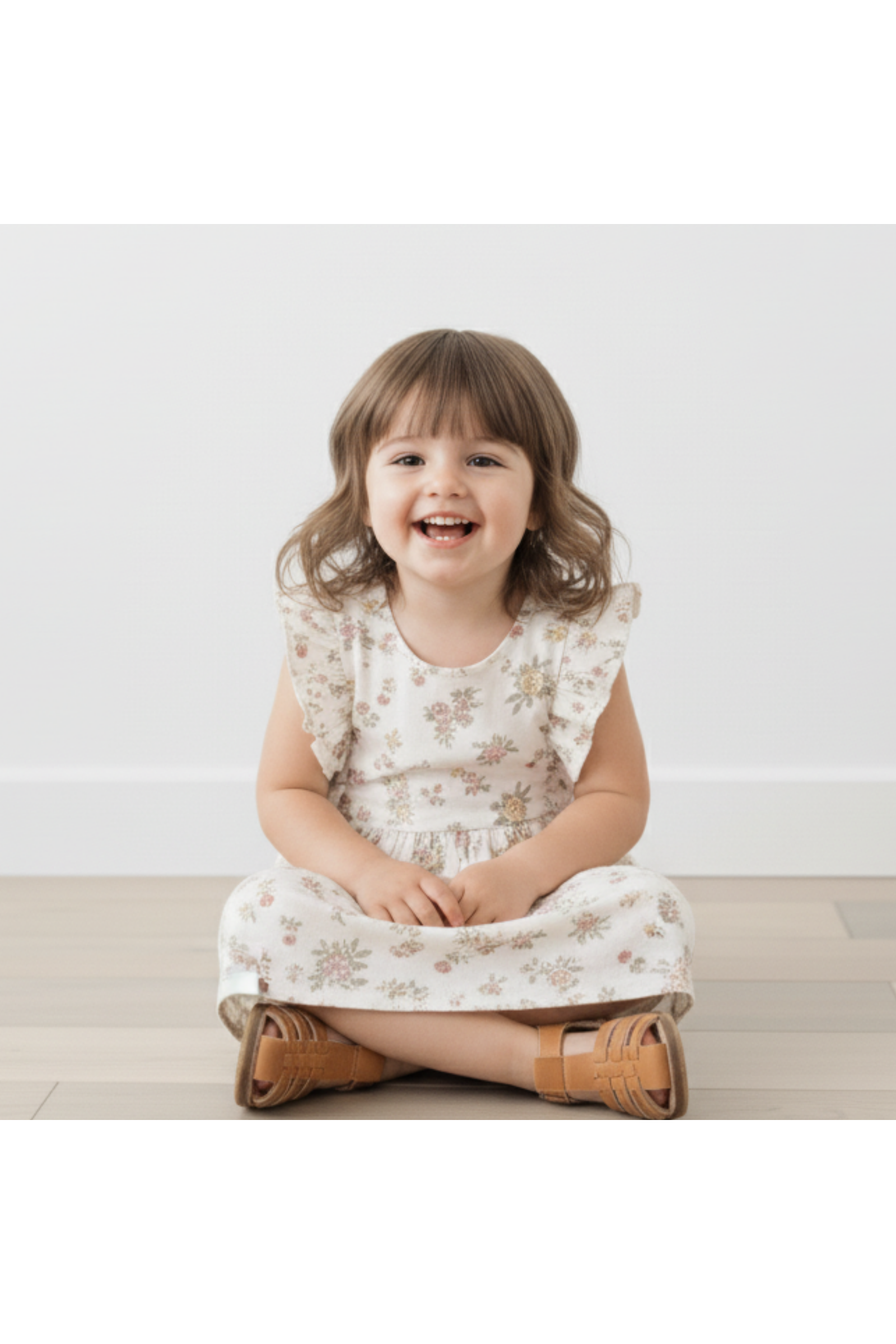 Organic Flutter Dress - Meadow