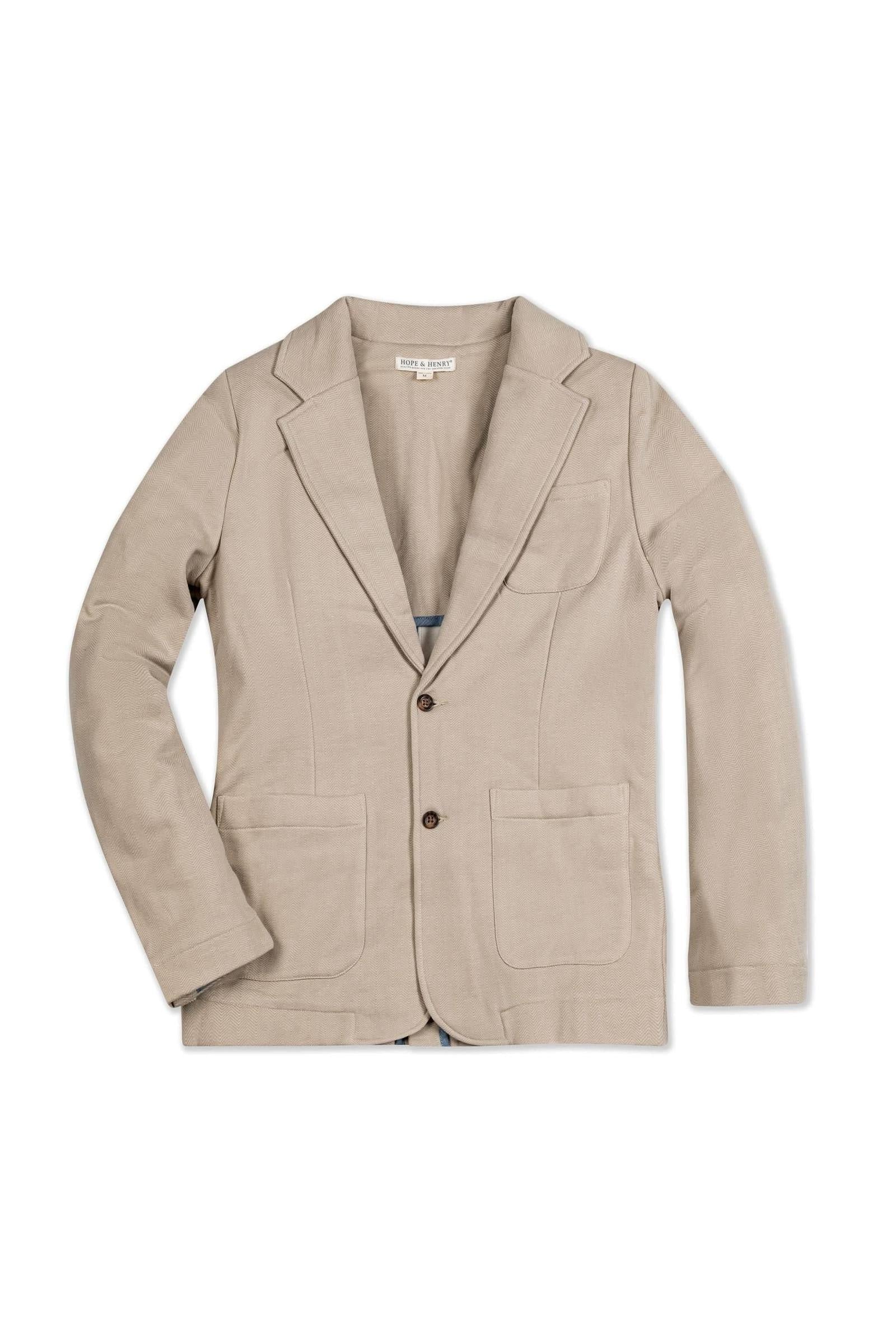 Cotton Fleece Blazer, Taupe, Men, Family Matching Outfits