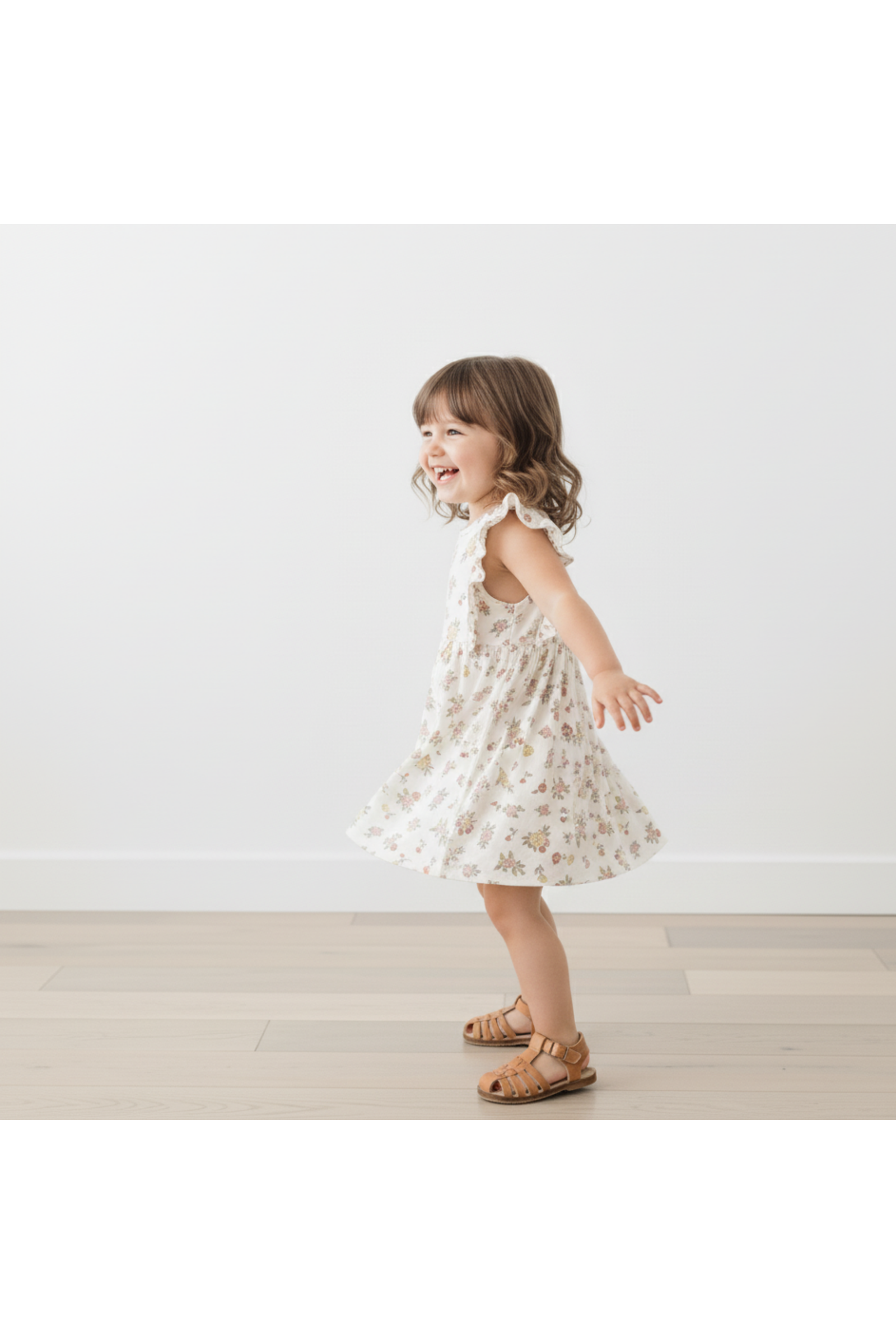 Organic Flutter Dress - Meadow