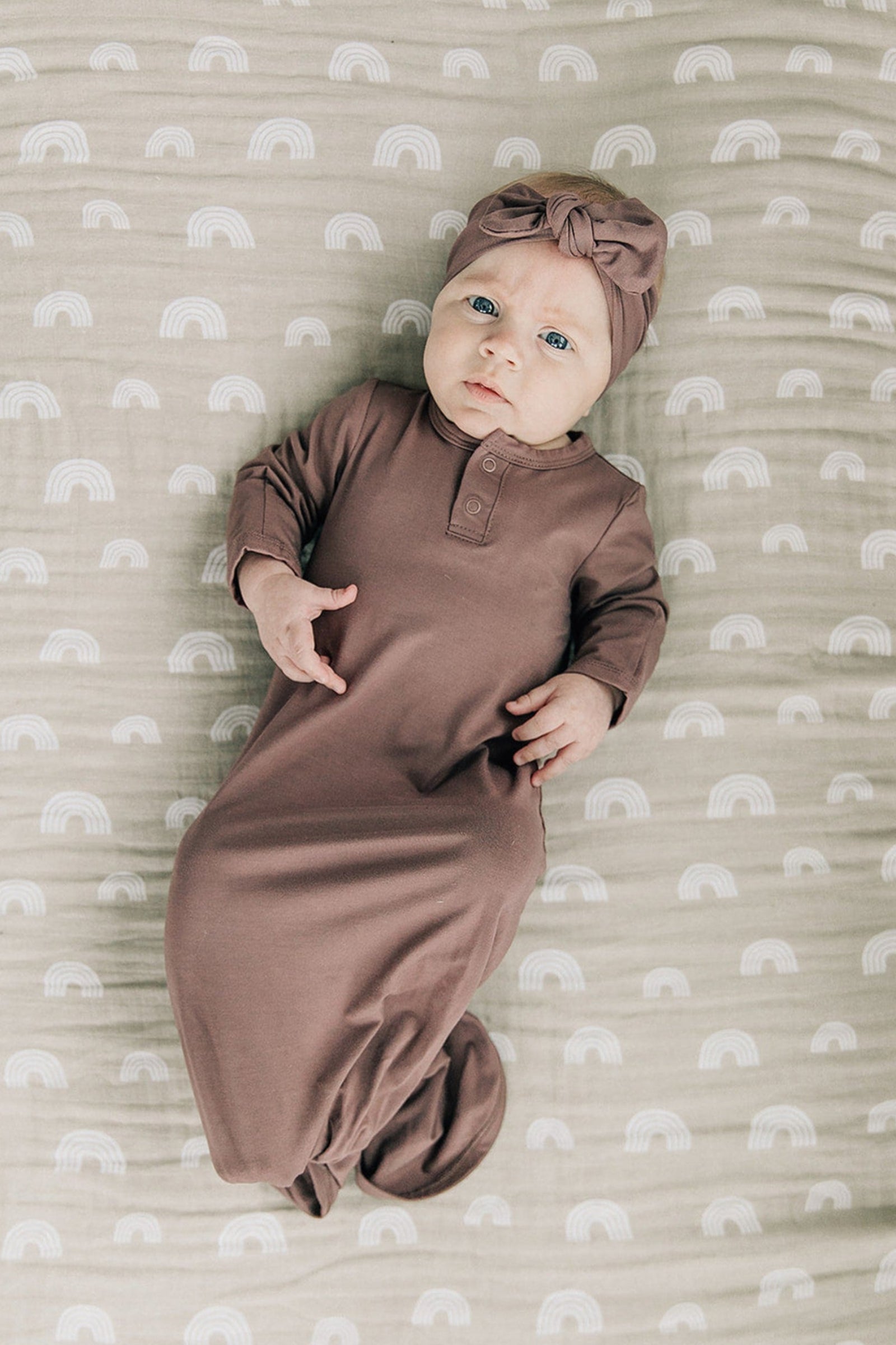 Plum Knot Gown, Bamboo, Baby Essentials