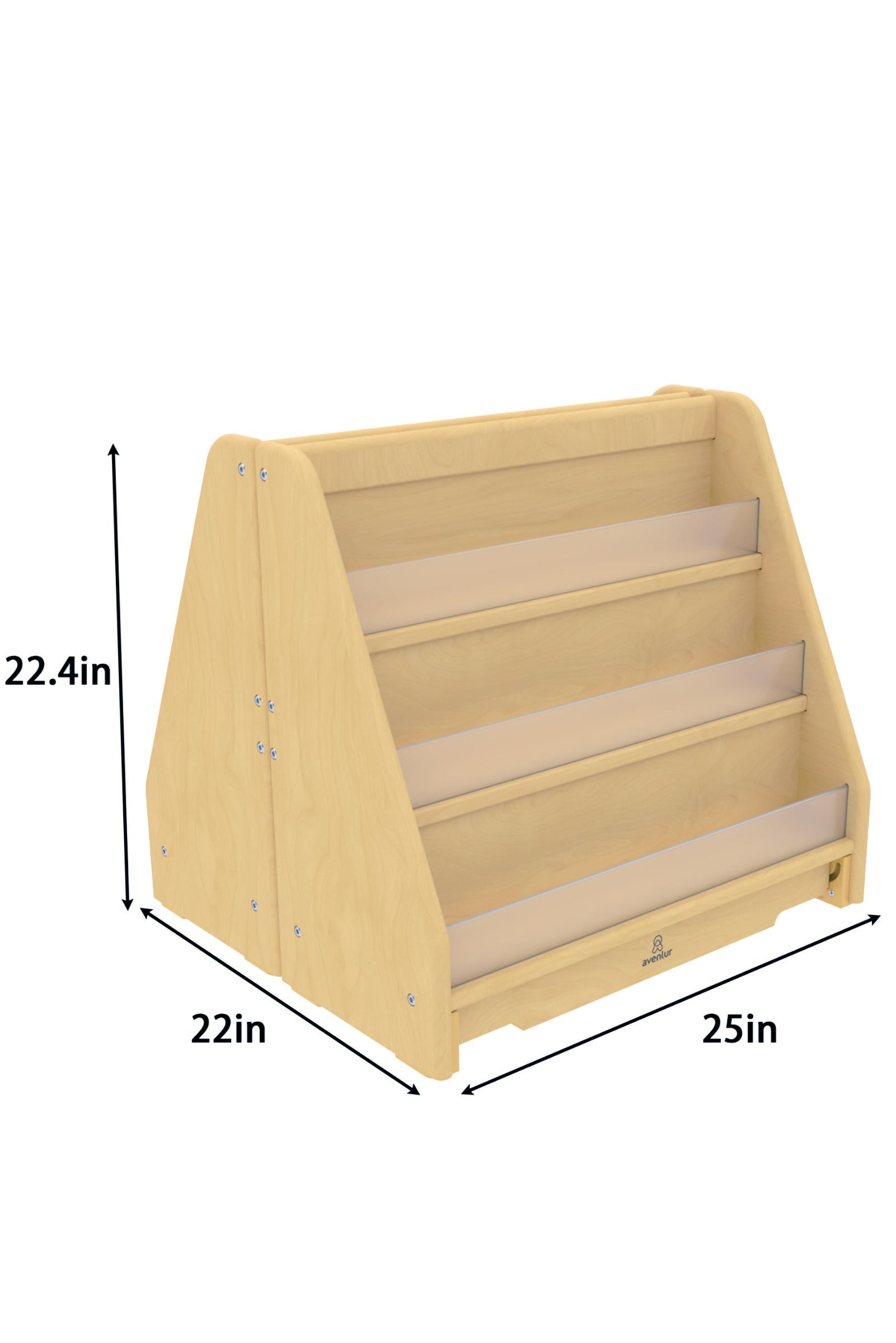 Wooden Bookshelf – Double Pack 3 Tier Front-Facing Display | 22.4" H x 25" W x 22" D