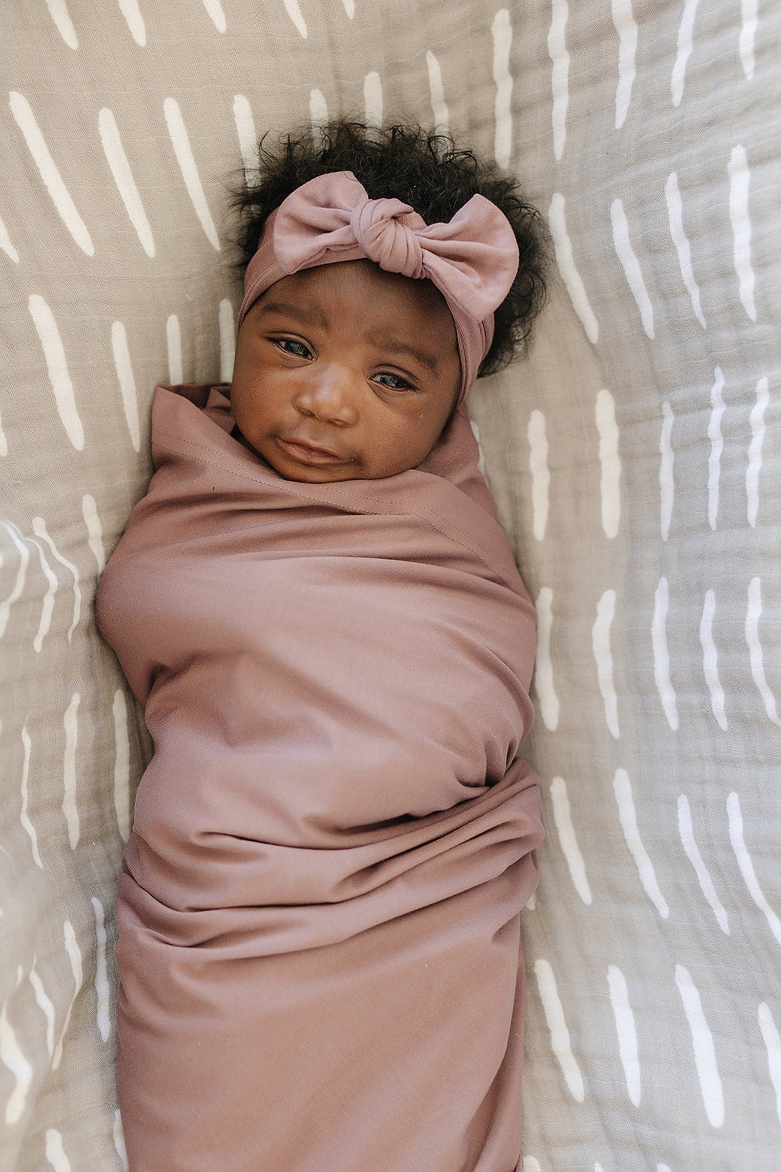 Baby Girl Dusty Rose Head Wrap, Bamboo, Baby