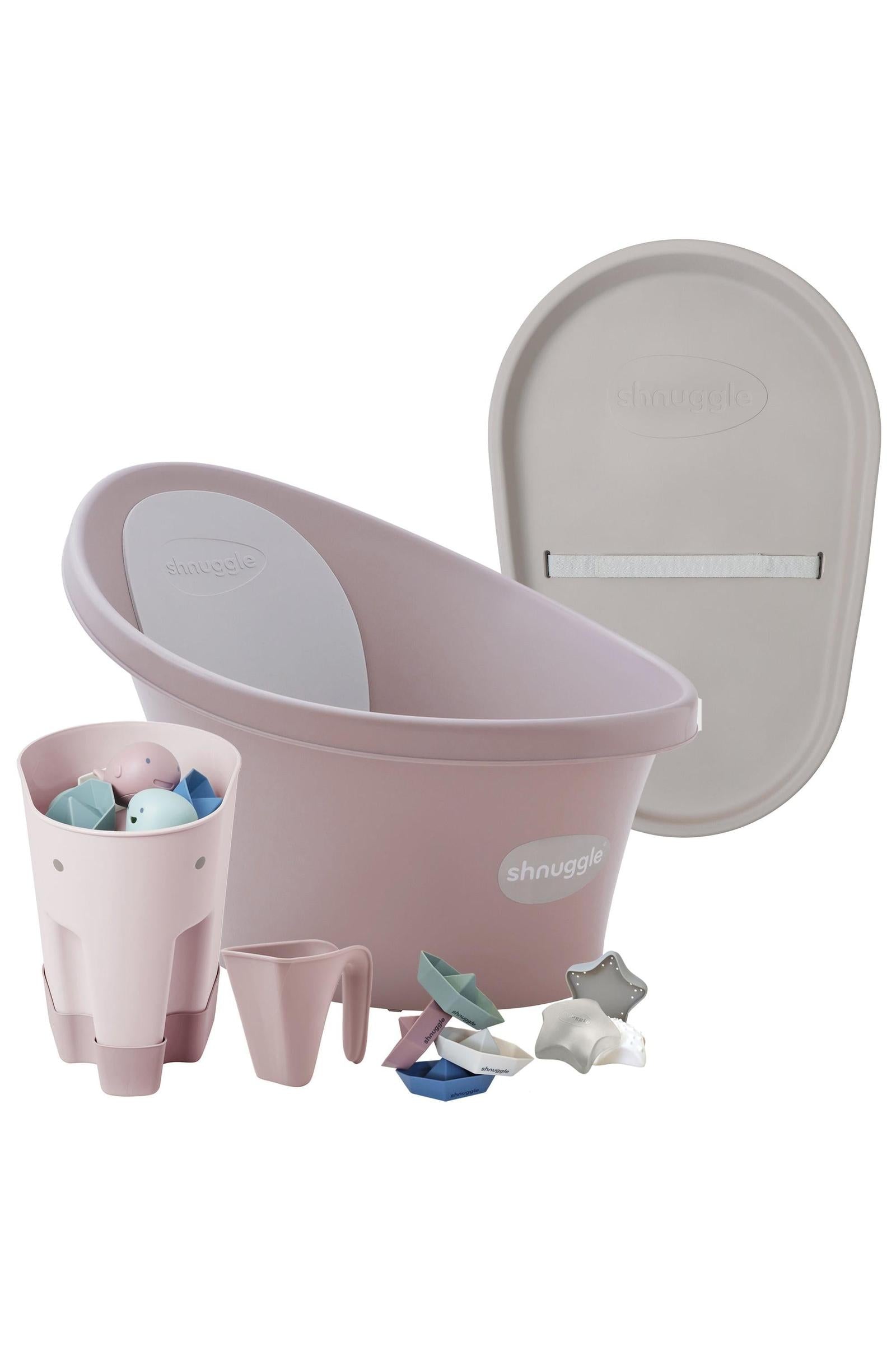 Shnuggle Bath & Change Bundle, Newborn Baby Bath & Changing Bundle + 6 Piece Accessories