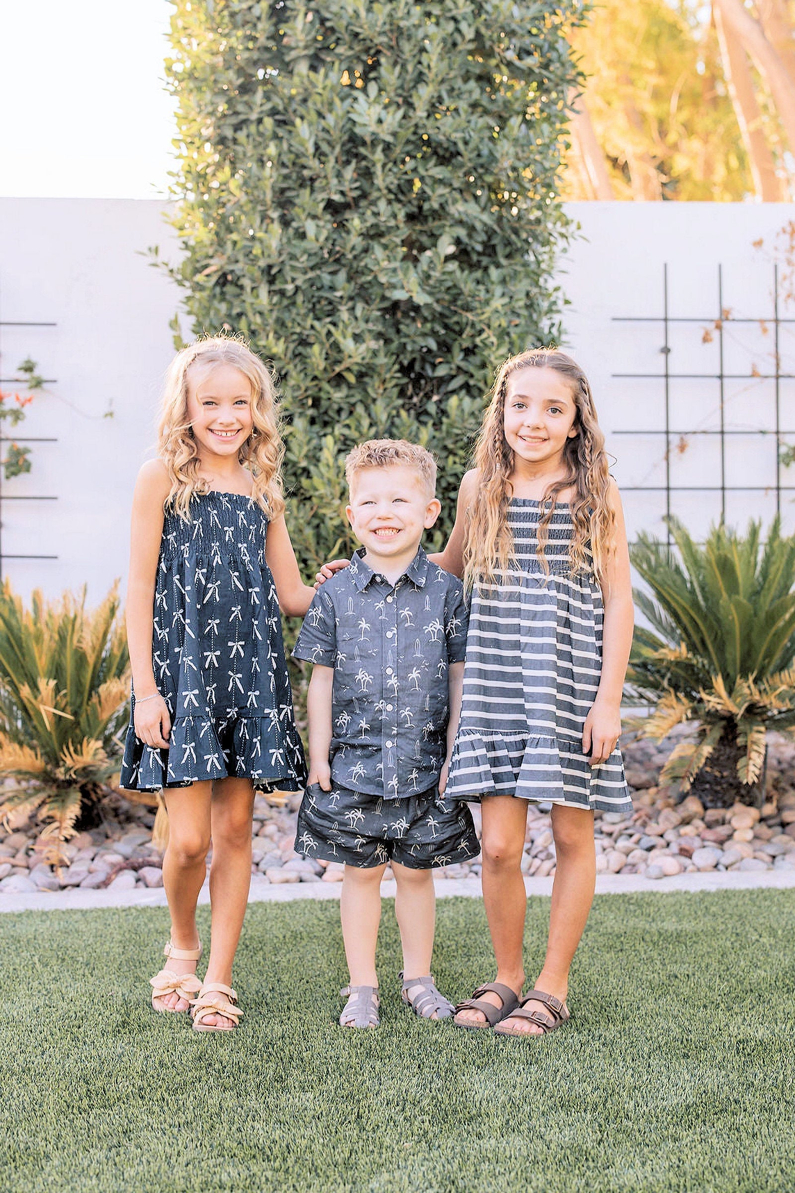Boy Navy Surfer Linen Shorts, Resort Wear Collection, Baby, Toddler & Kids