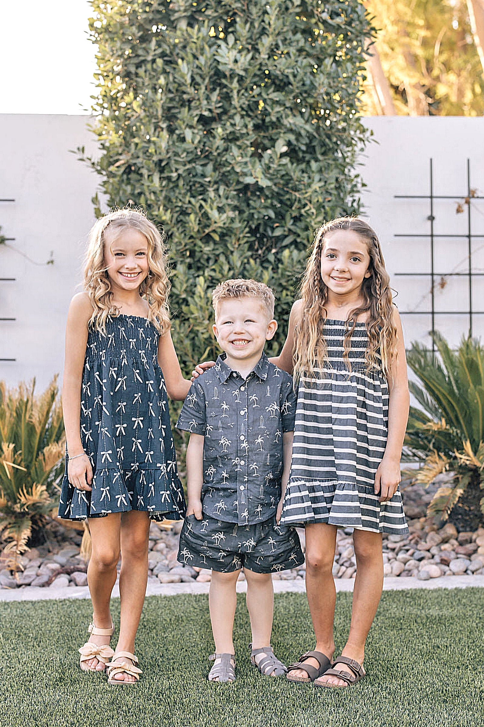 Boy Navy Surfer Button Up Shirt, Resort Wear Collection, Baby - Kids