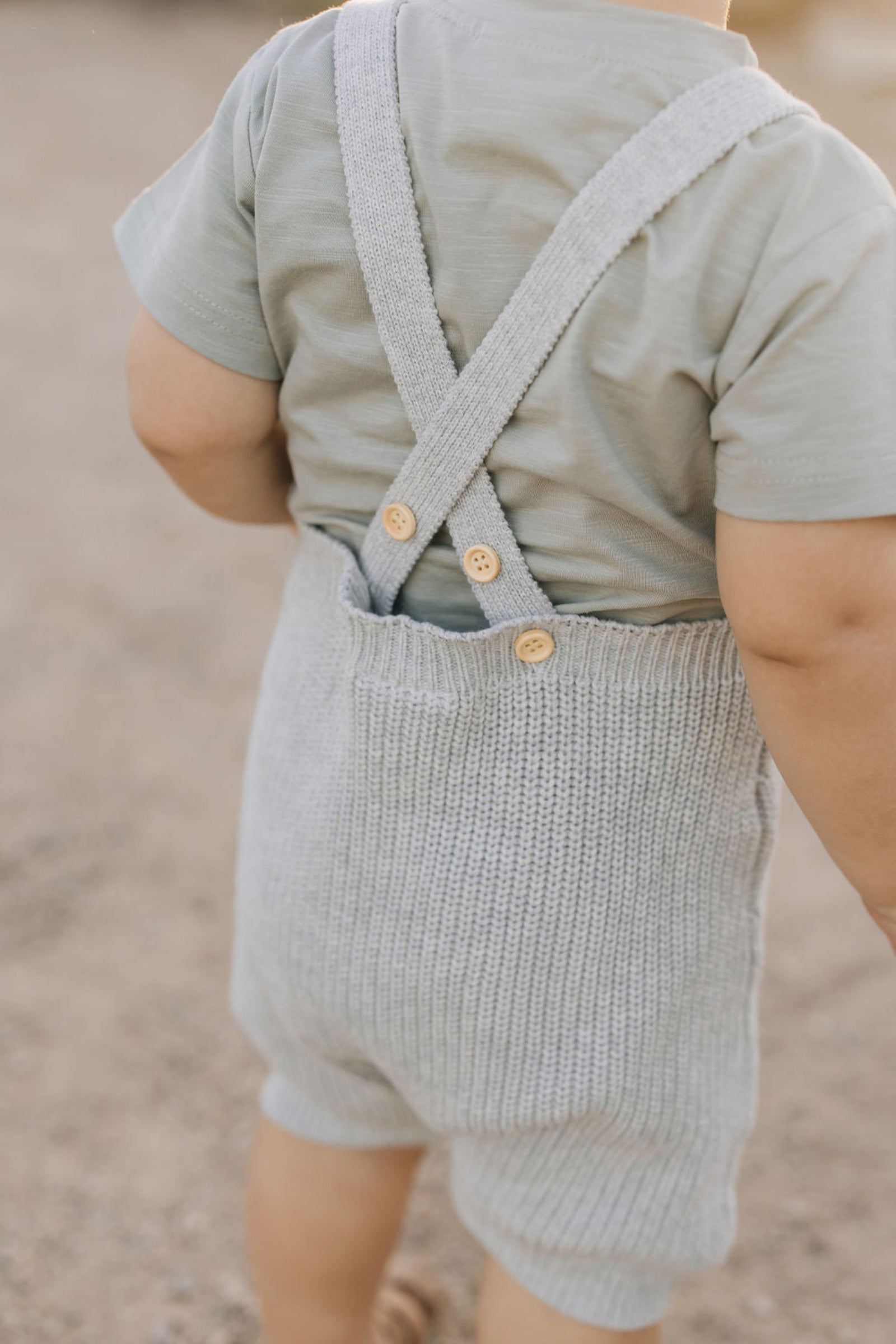 Heather Grey Pocket Knit Overalls, 100% Cotton, Rodeo Collection, Baby