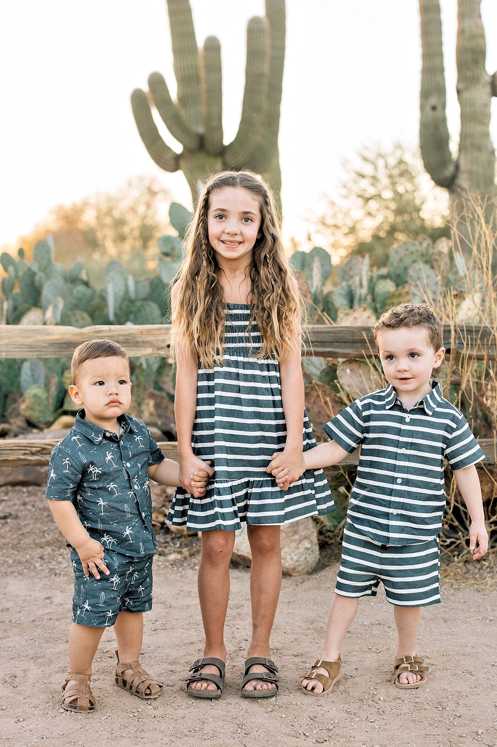 Boy Navy Surfer Button Up Shirt, Resort Wear Collection, Baby - Kids