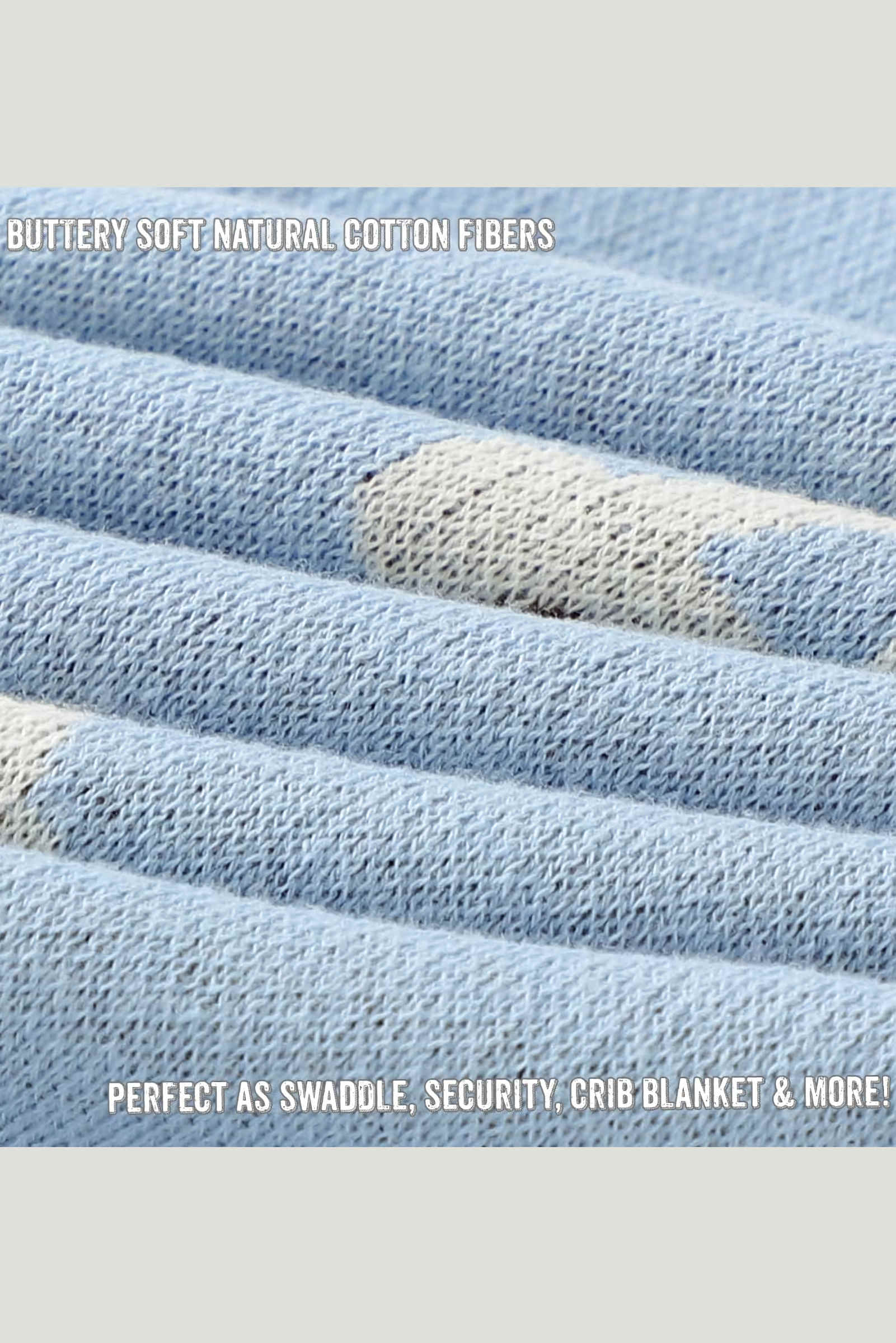 Knit Car Luxury Swaddle Blanket, 100% OEKO Tex Pima Cotton