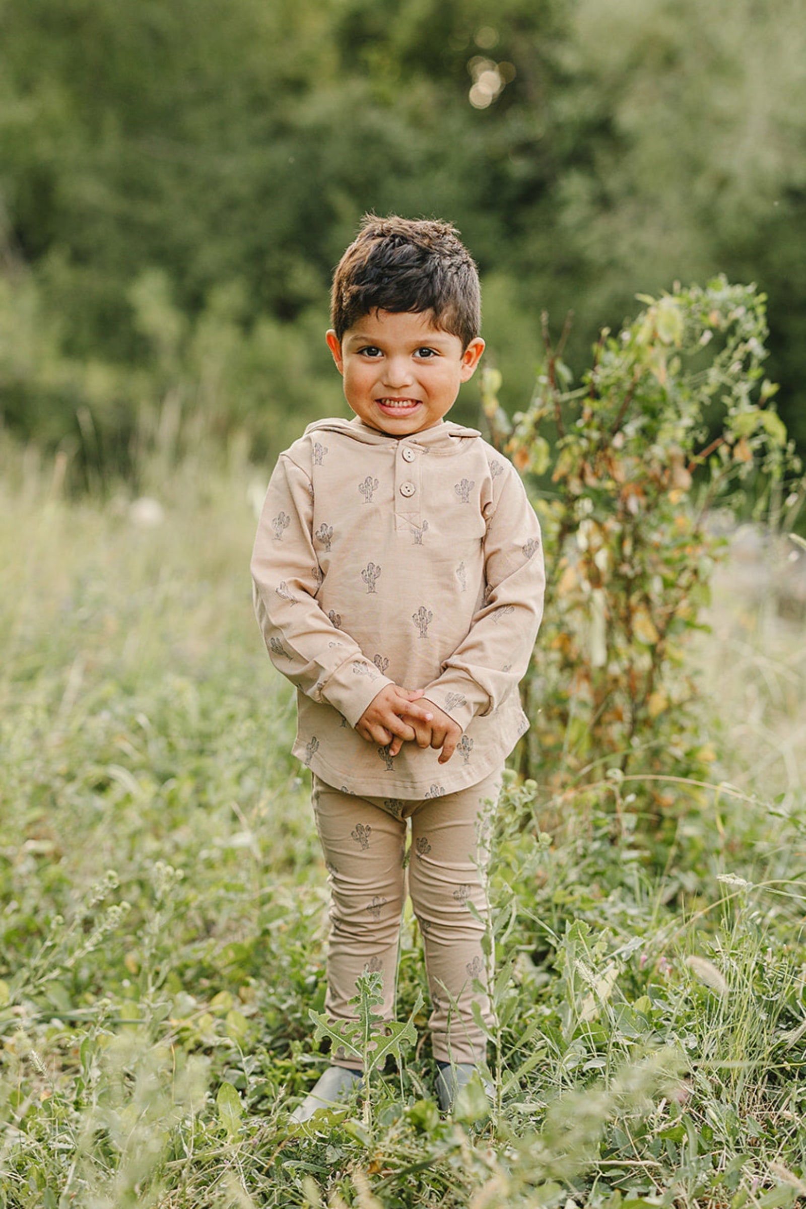 Cactus Long-Sleeve Hooded Set, Cotton, Rodeo Collection, Baby & Toddler
