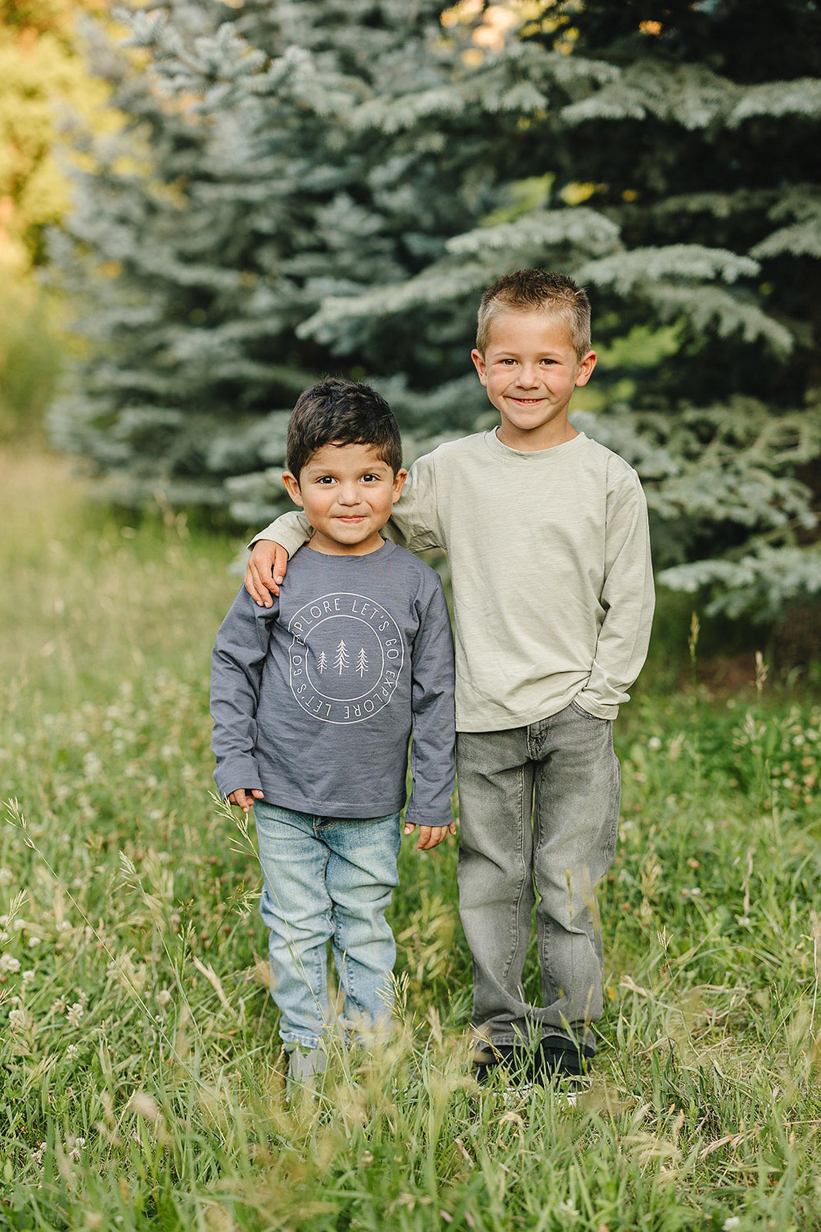 Explore Long Sleeve Navy Cotton T-Shirt, Cotton, Baby, Toddler & Kids